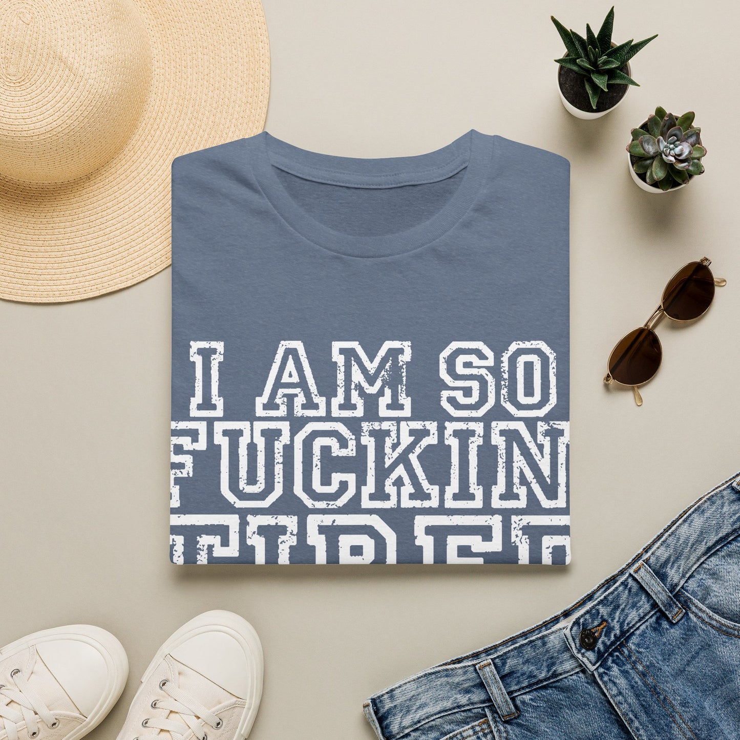 I Am So Fuckin' Tired Graphic T-Shirt — Bold Statement Tee for Sarcastic, Tired Vibes