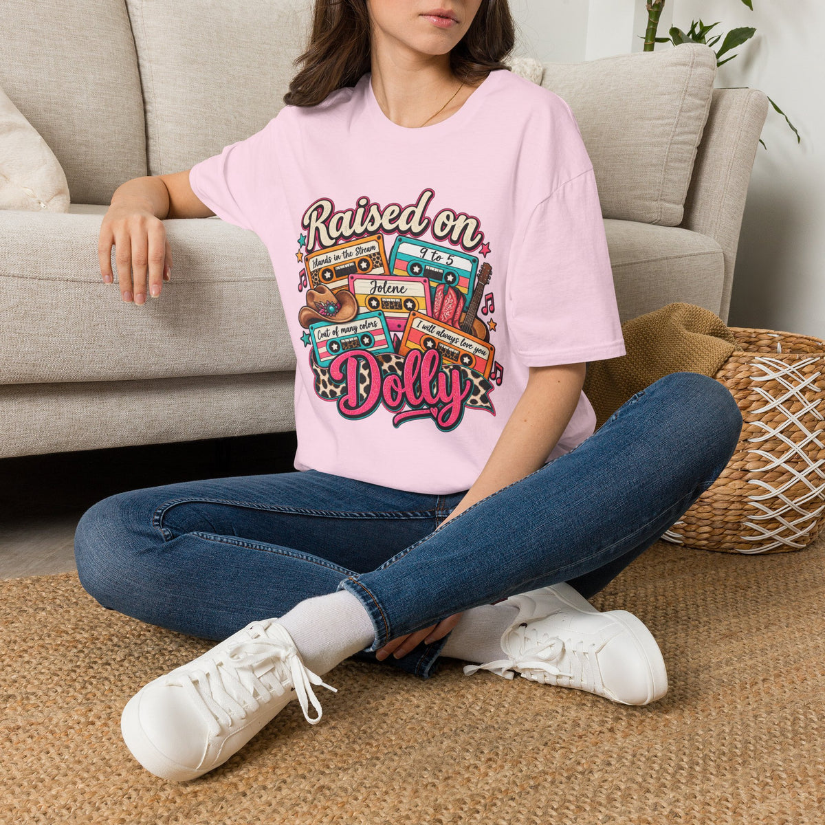 Raised on Dolly Vintage Cassette Country Music T-Shirt