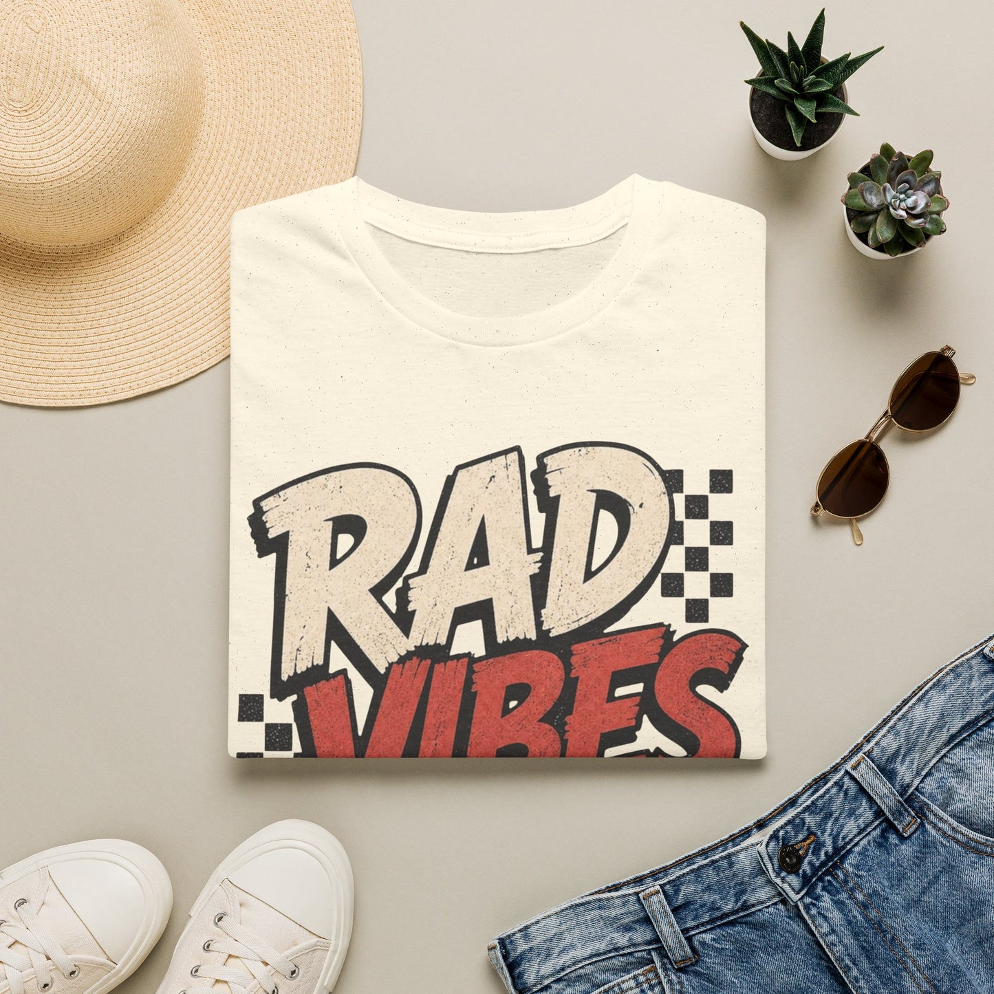 "RAD VIBES ONLY" Graphic T-Shirt