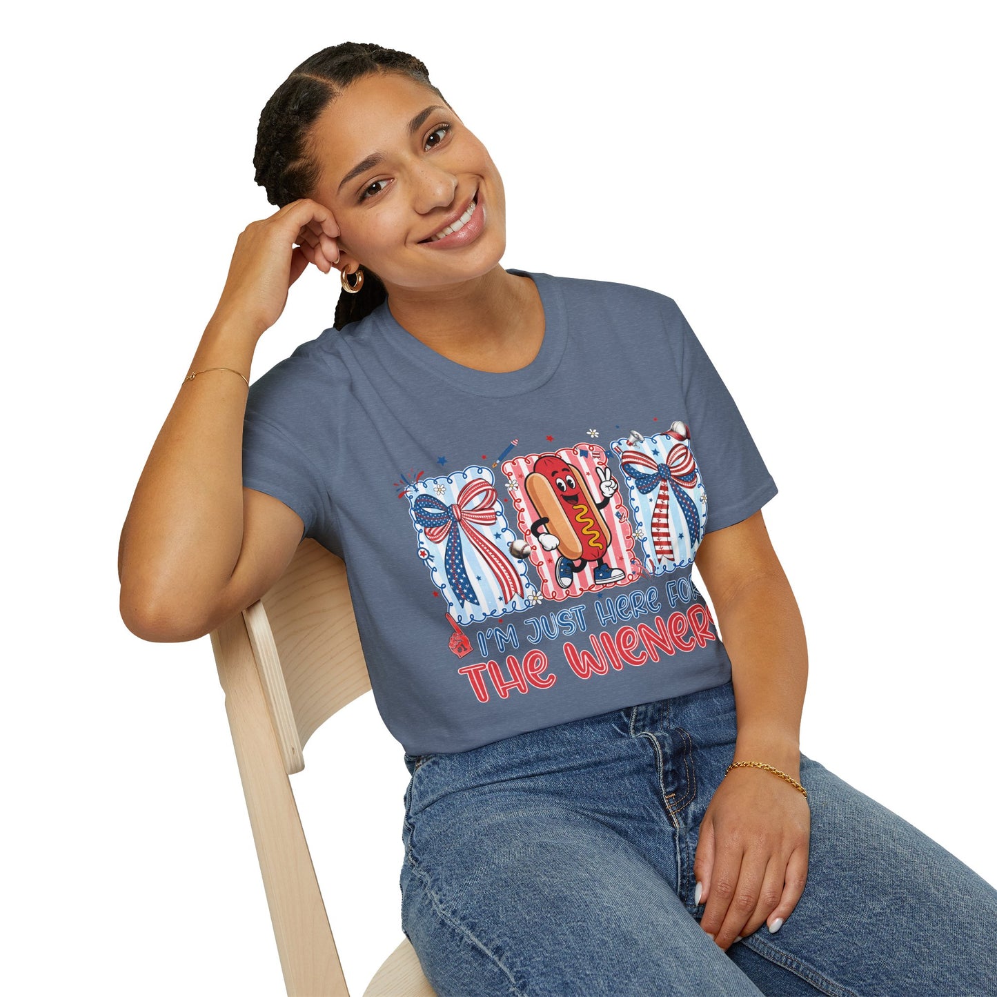 Patriotic 'I'm Just Here for the Wieners' T-Shirt