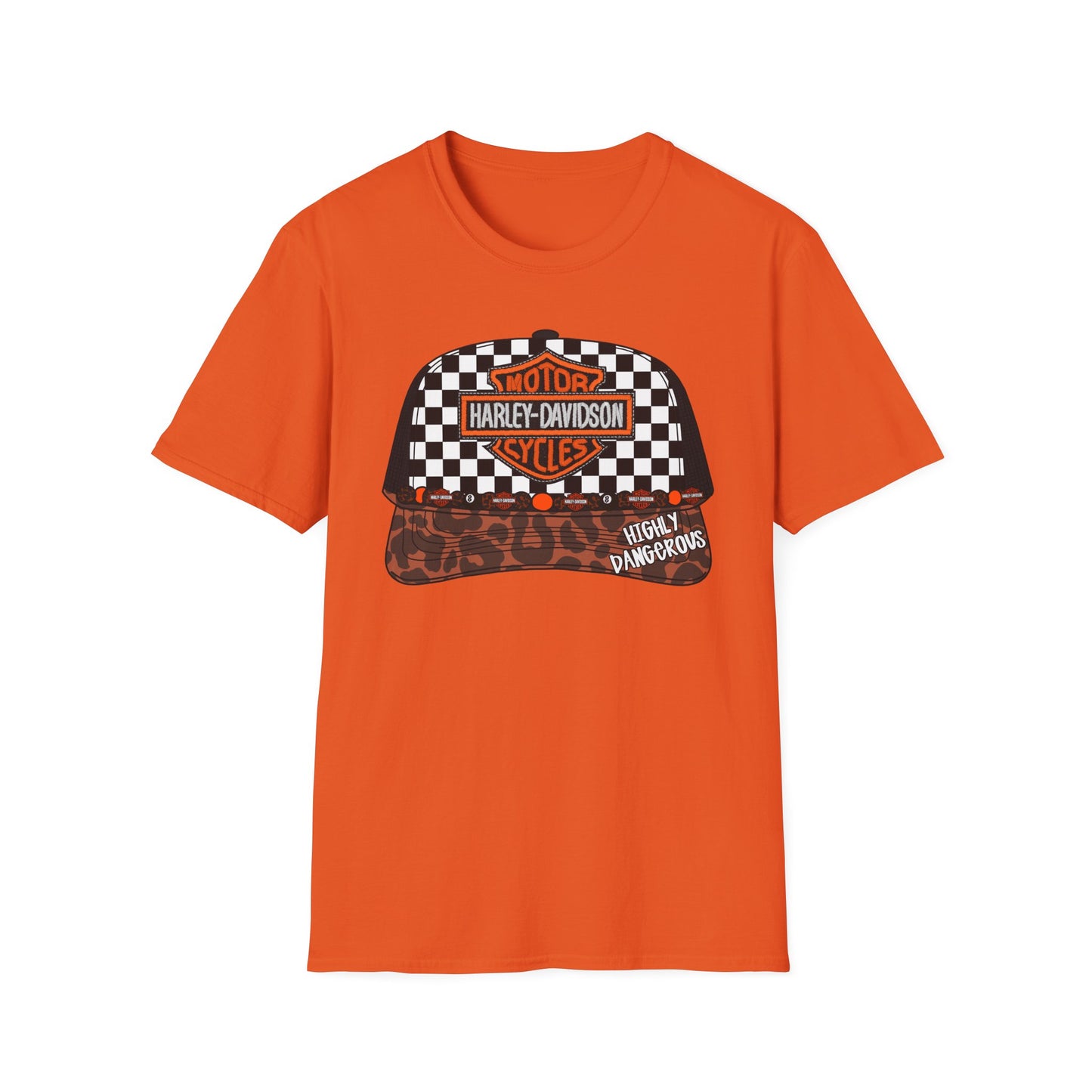 Harley-Davidson Checkered Cap Graphic T-Shirt