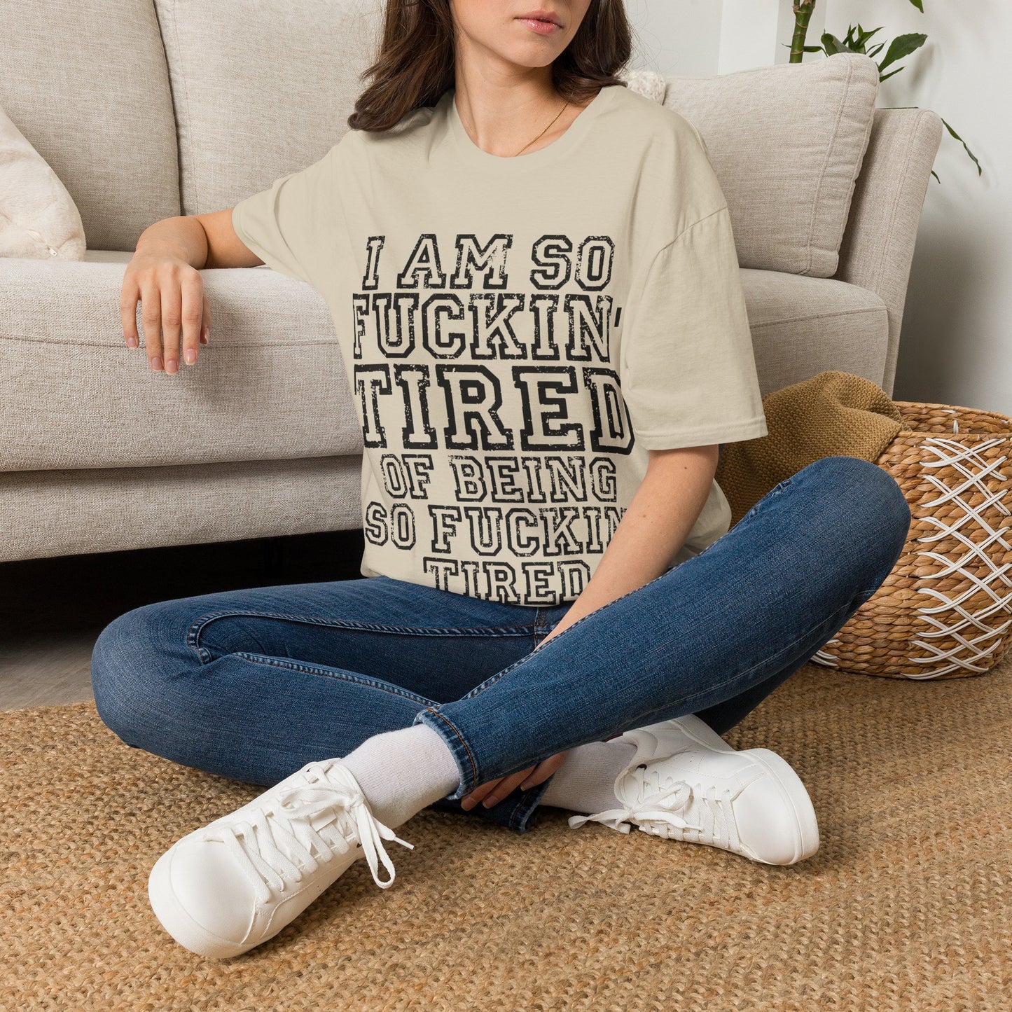I Am So Fucking Tired Tee — Bold Graphic Statement Shirt