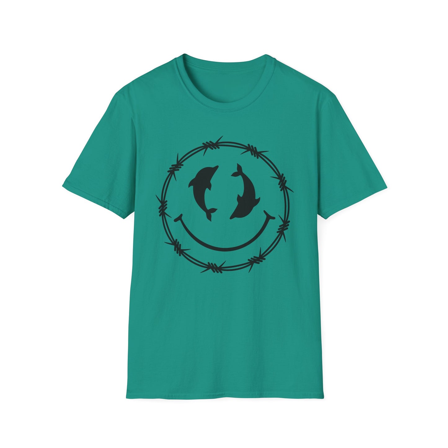 Dolphin Smile Barbed Wire Graphic Tee