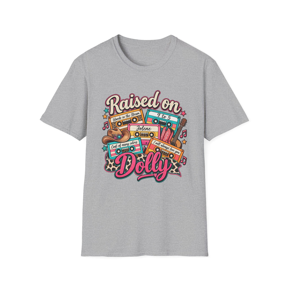 Raised on Dolly Vintage Cassette Country Music T-Shirt