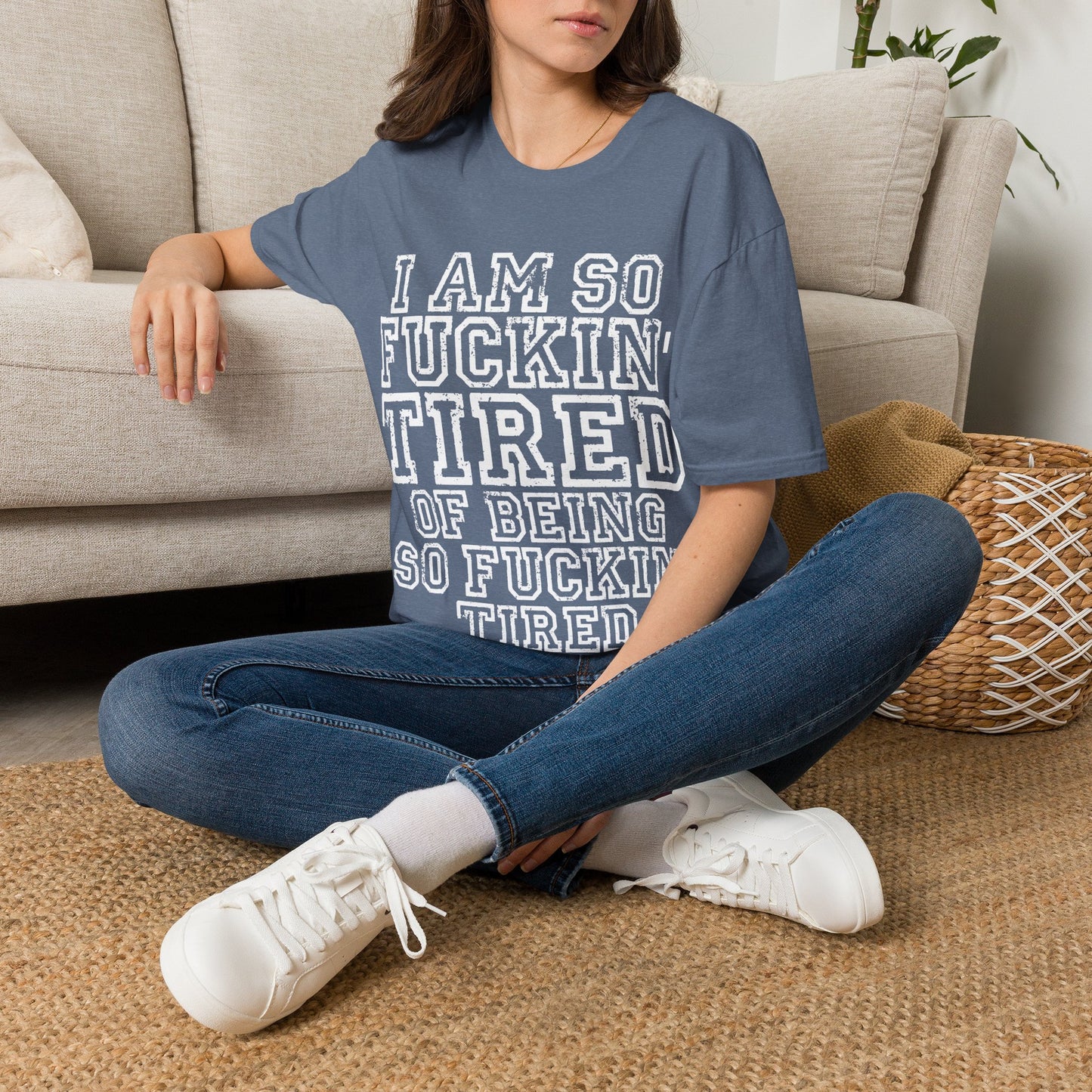 I Am So Fuckin' Tired Graphic T-Shirt — Bold Statement Tee for Sarcastic, Tired Vibes