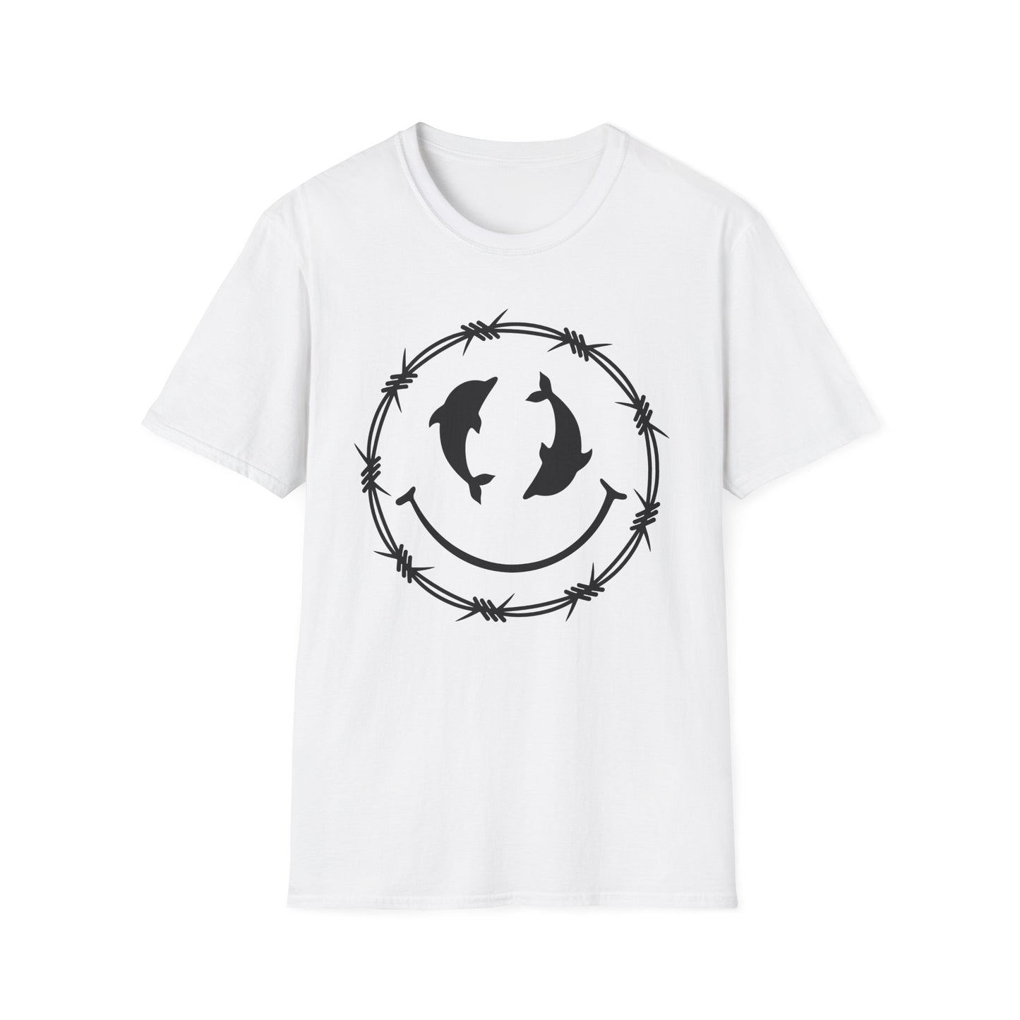 Dolphin Smile Barbed Wire Graphic Tee