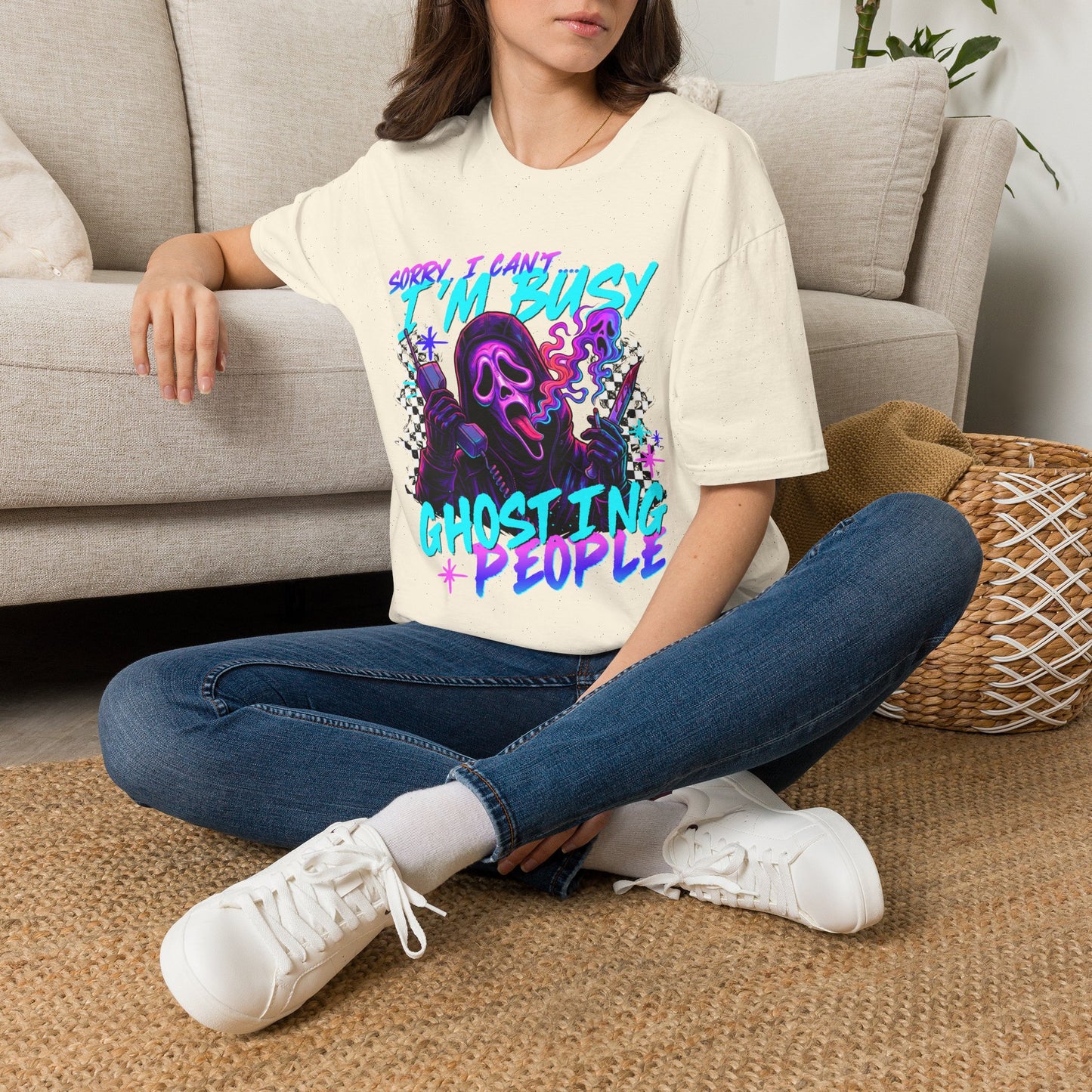 I’m Busy Ghosting People Graphic Tee