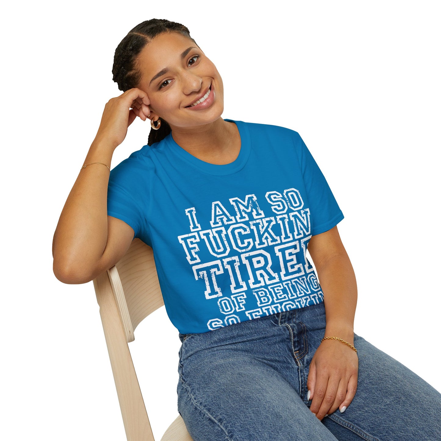 I Am So Fuckin' Tired Graphic T-Shirt — Bold Statement Tee for Sarcastic, Tired Vibes