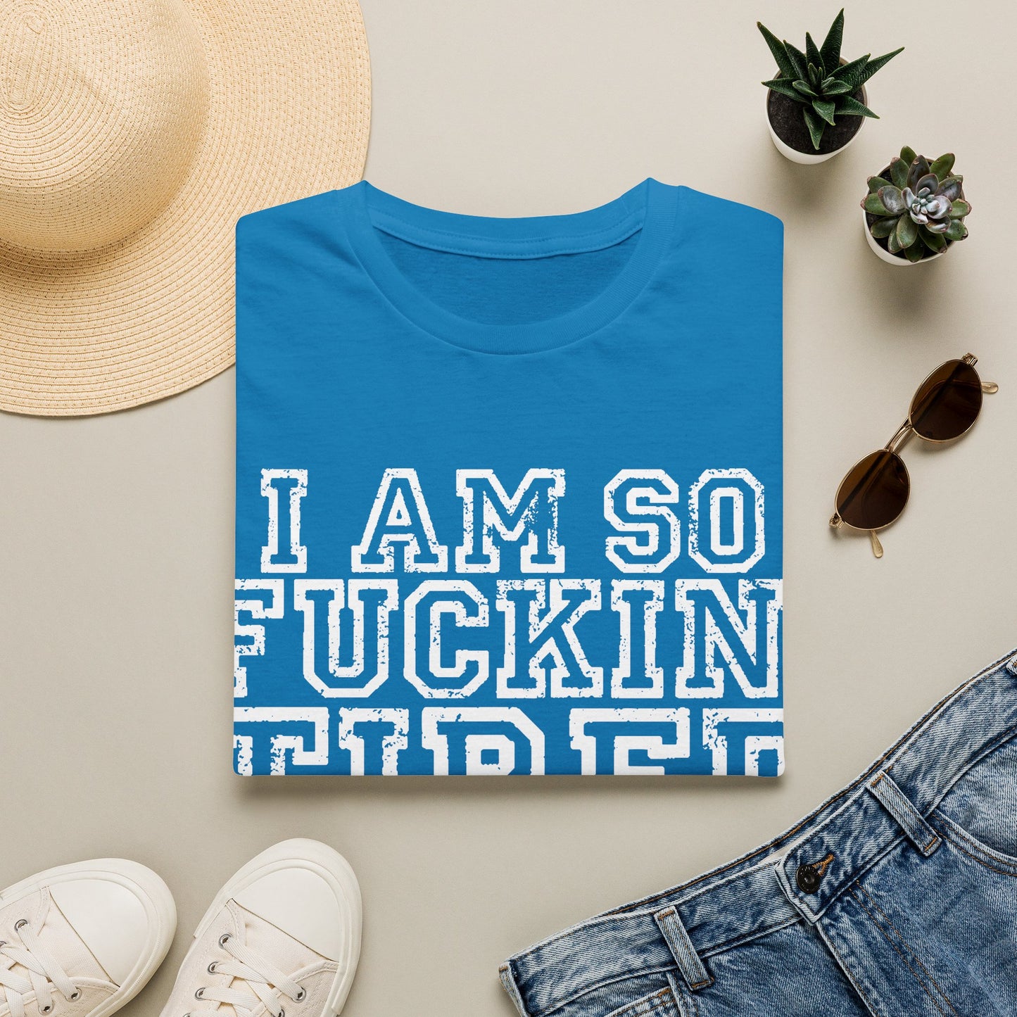I Am So Fuckin' Tired Graphic T-Shirt — Bold Statement Tee for Sarcastic, Tired Vibes