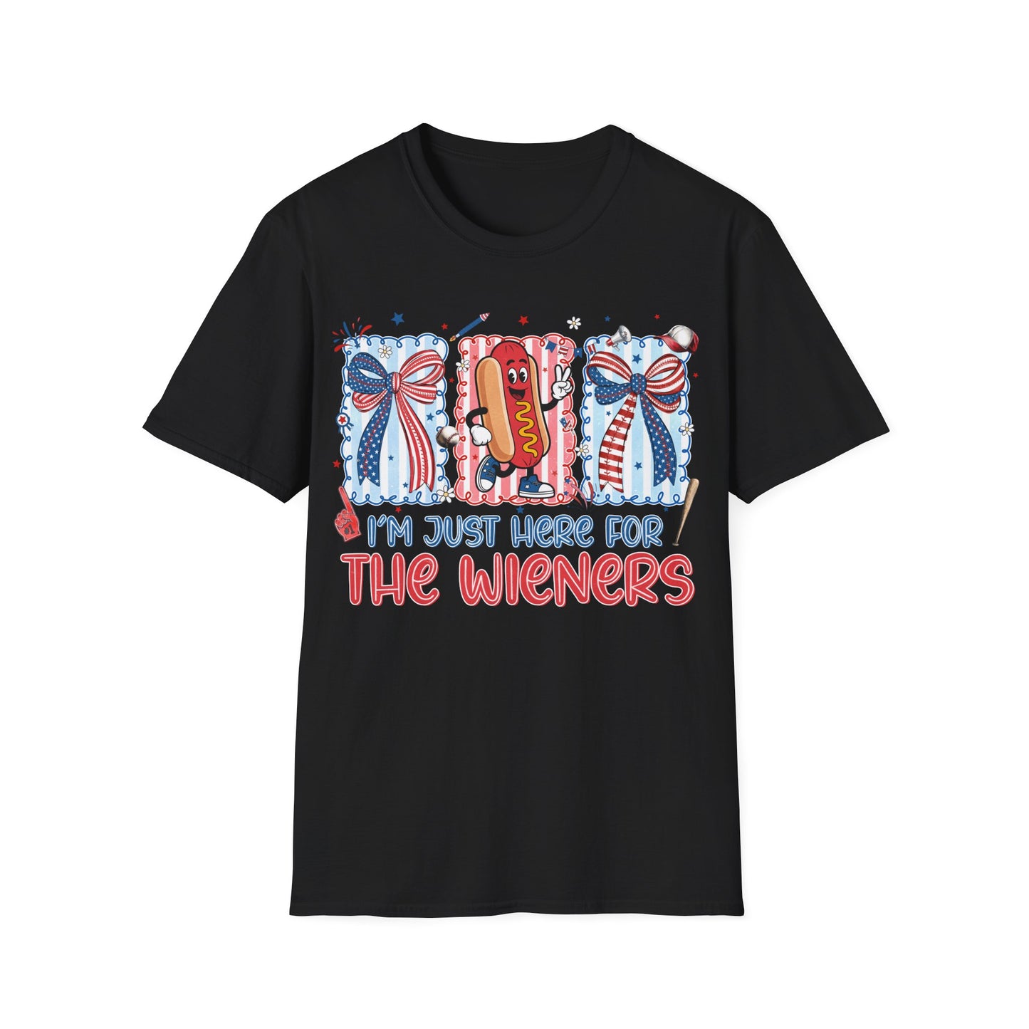 Patriotic 'I'm Just Here for the Wieners' T-Shirt