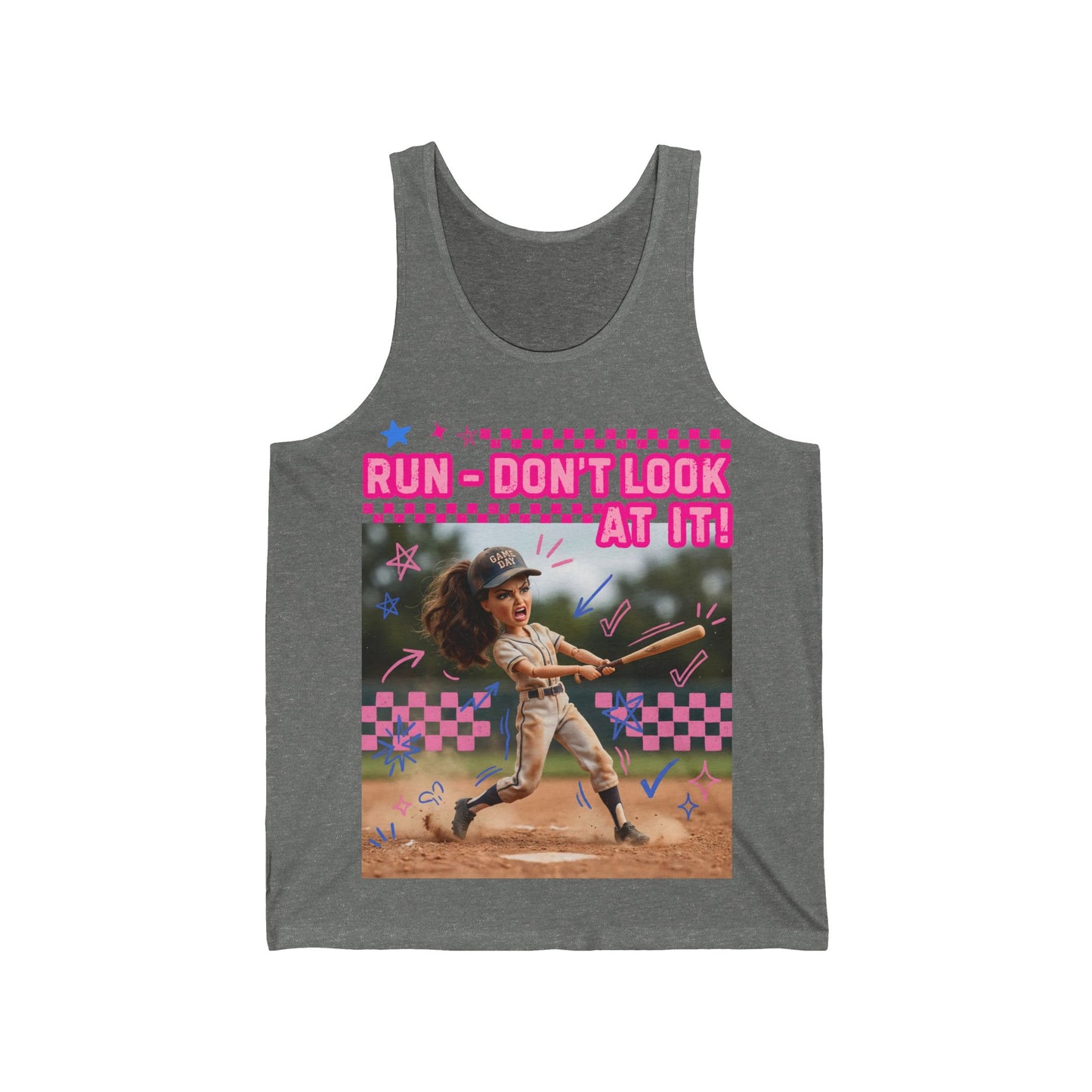 Softball Tank Top “Run Don’t Look at It!”
