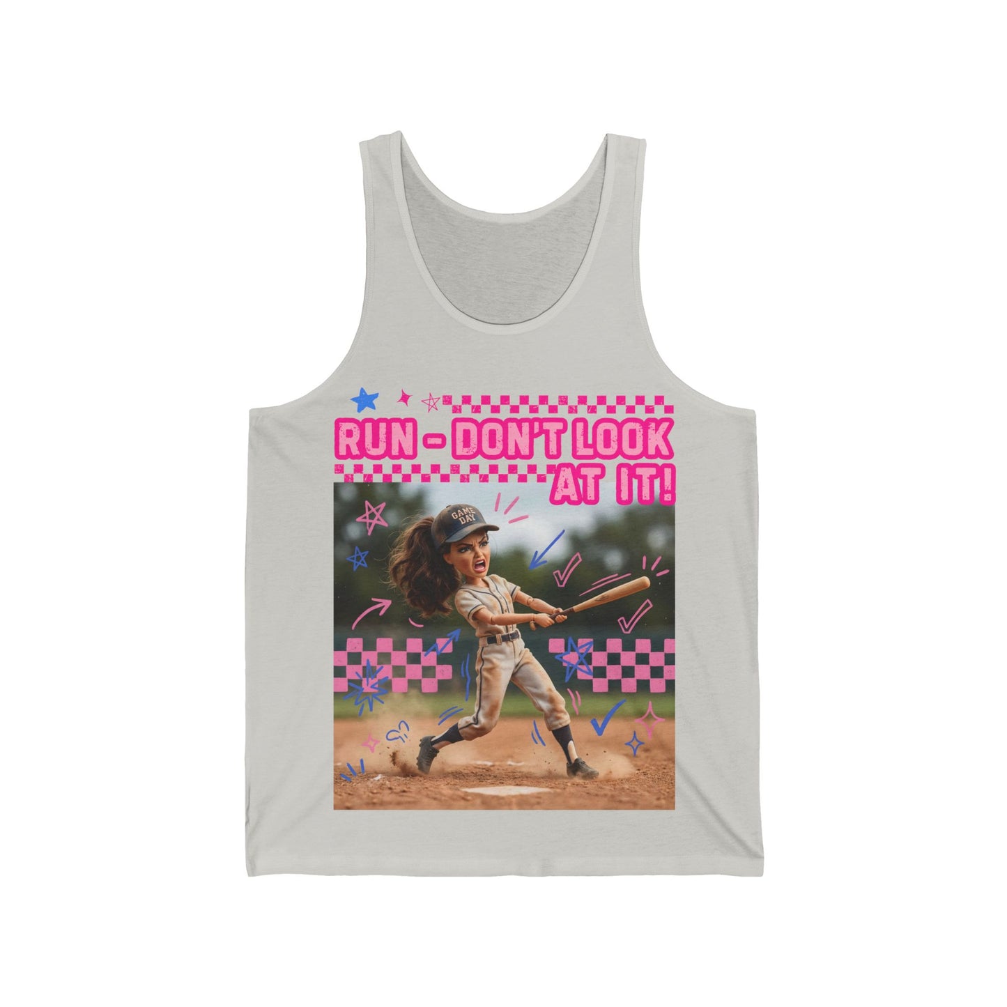 Softball Tank Top “Run Don’t Look at It!”