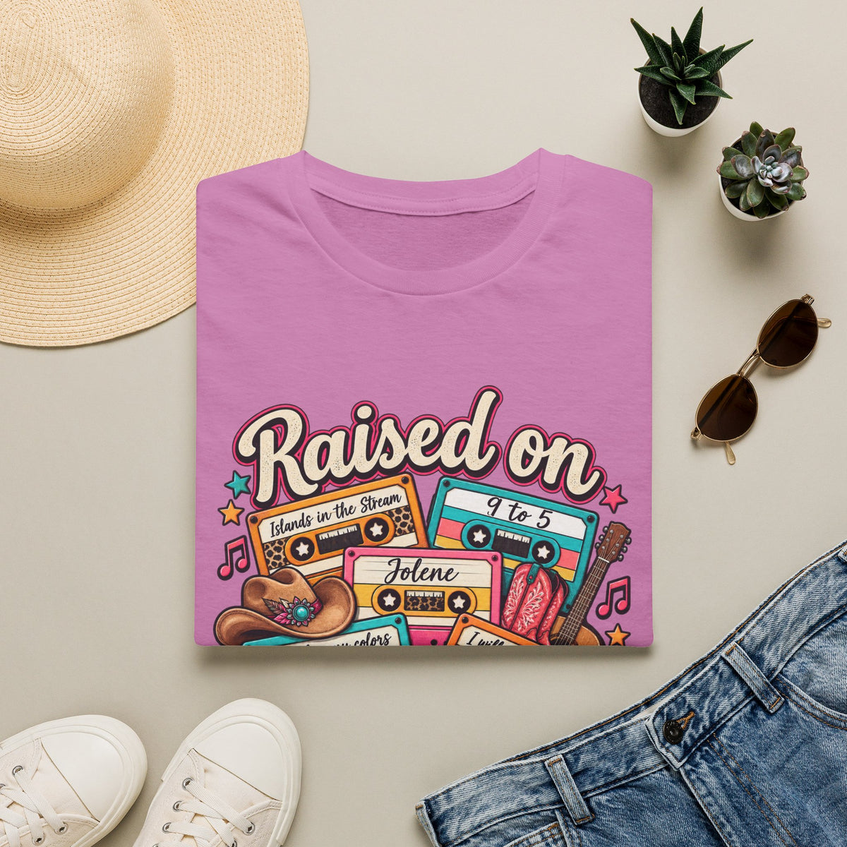 Raised on Dolly Vintage Cassette Country Music T-Shirt