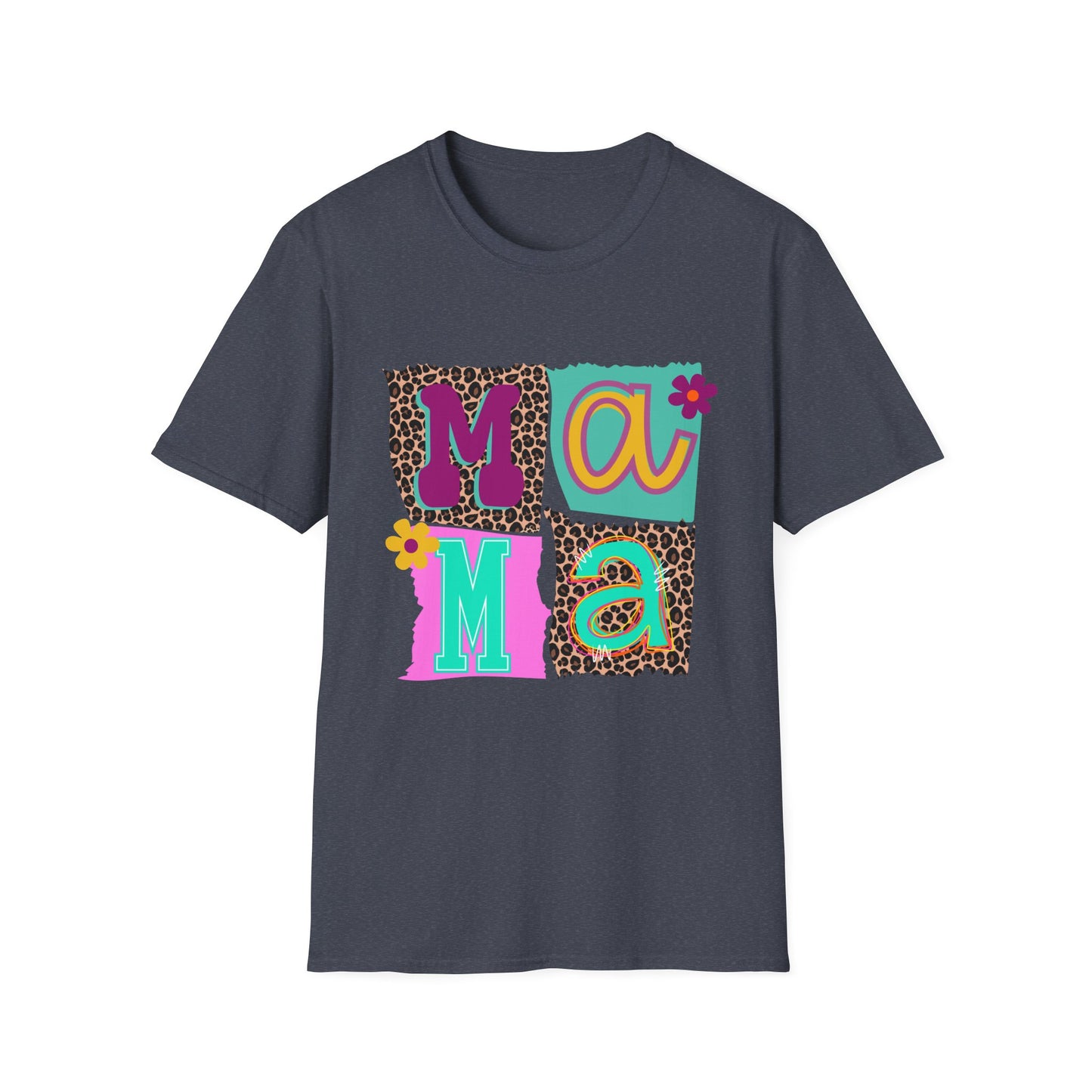 Mama Leopard Patchwork Graphic Tee