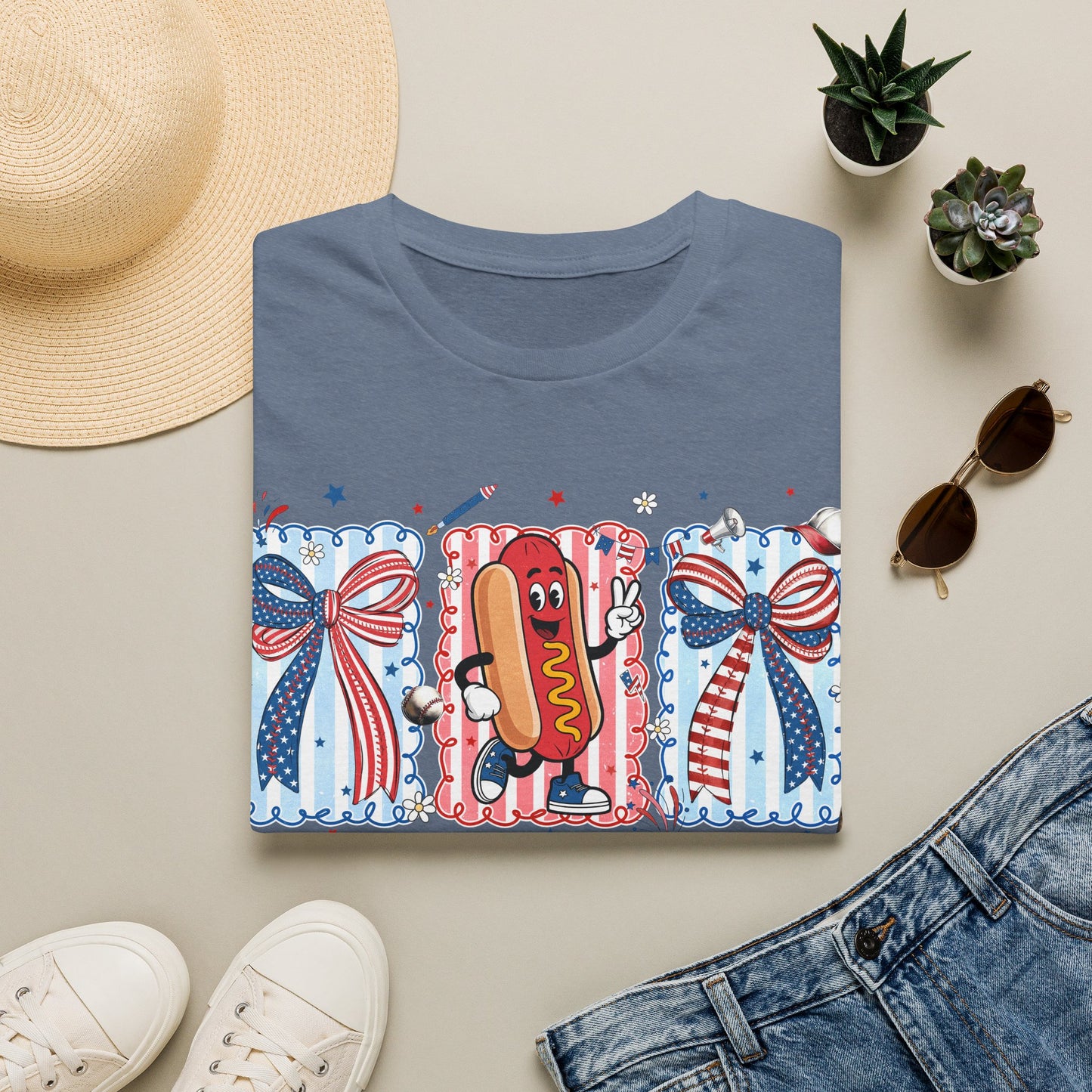 Patriotic 'I'm Just Here for the Wieners' T-Shirt