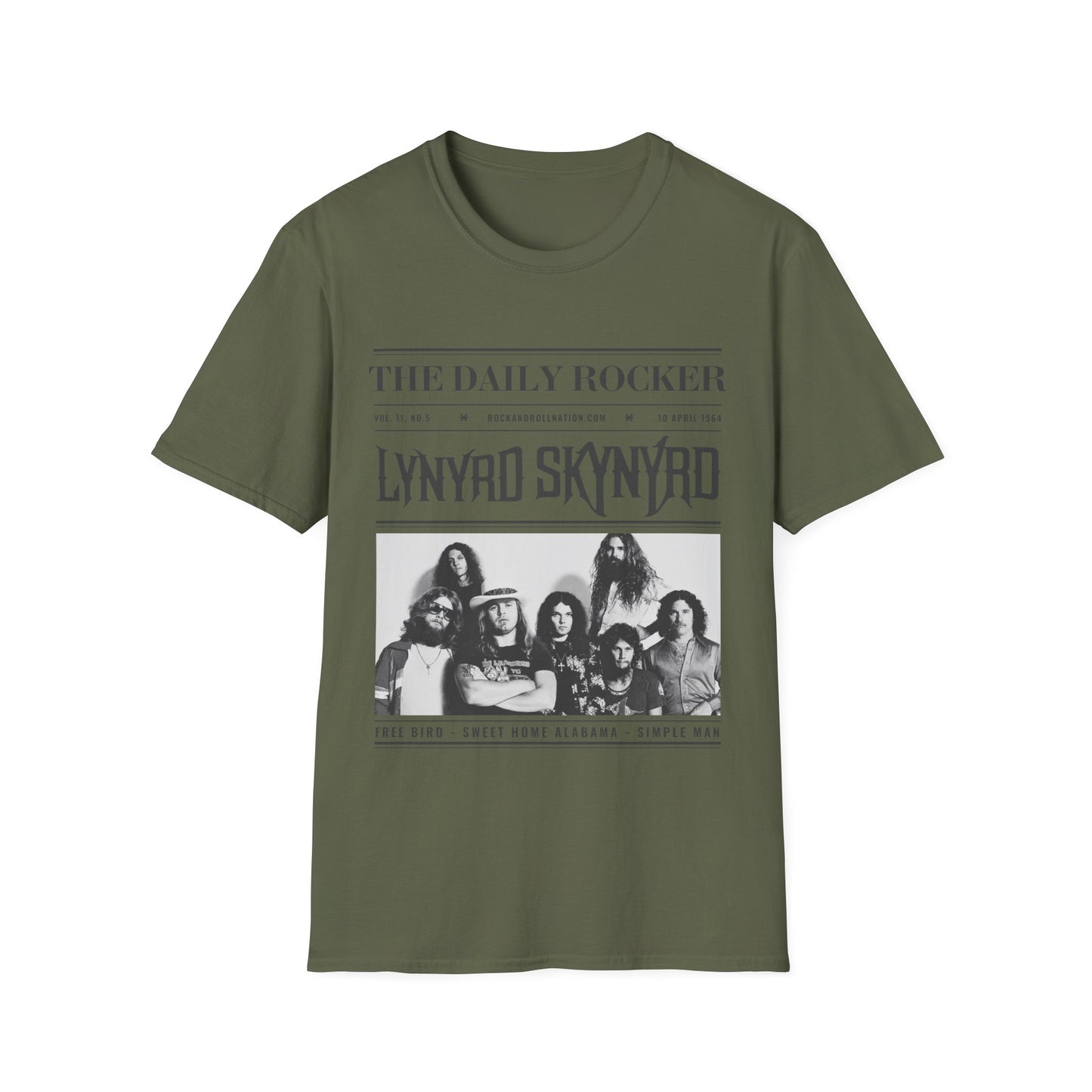 Lynyrd Skynyrd Vintage Band T-Shirt — 'The Daily Rocker' Newspaper Poster