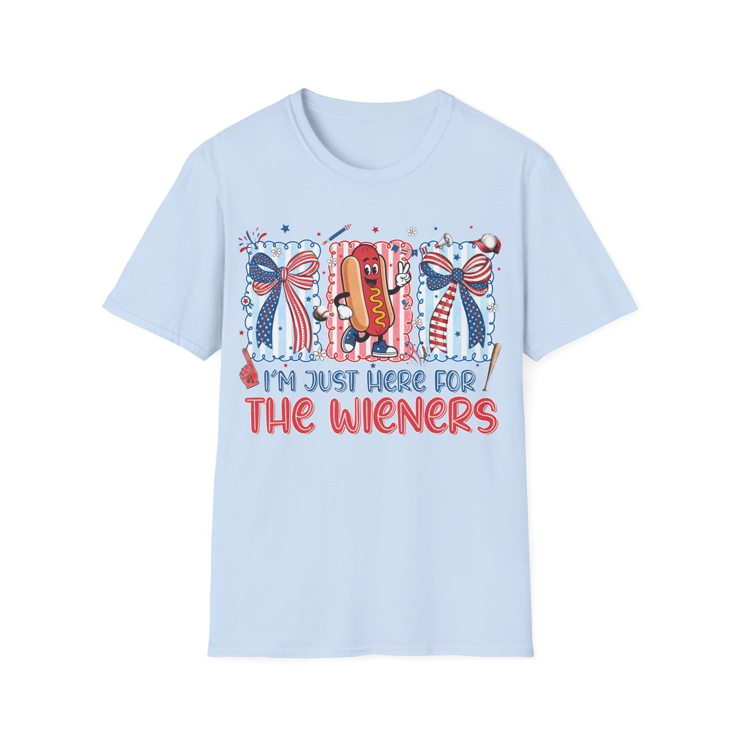 Patriotic 'I'm Just Here for the Wieners' T-Shirt