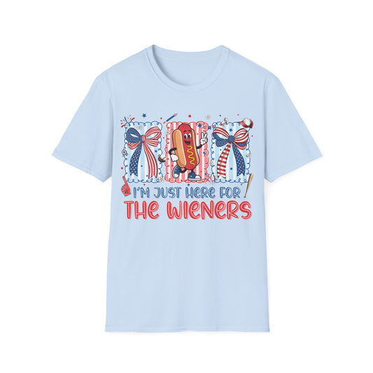 Patriotic 'I'm Just Here for the Wieners' T-Shirt