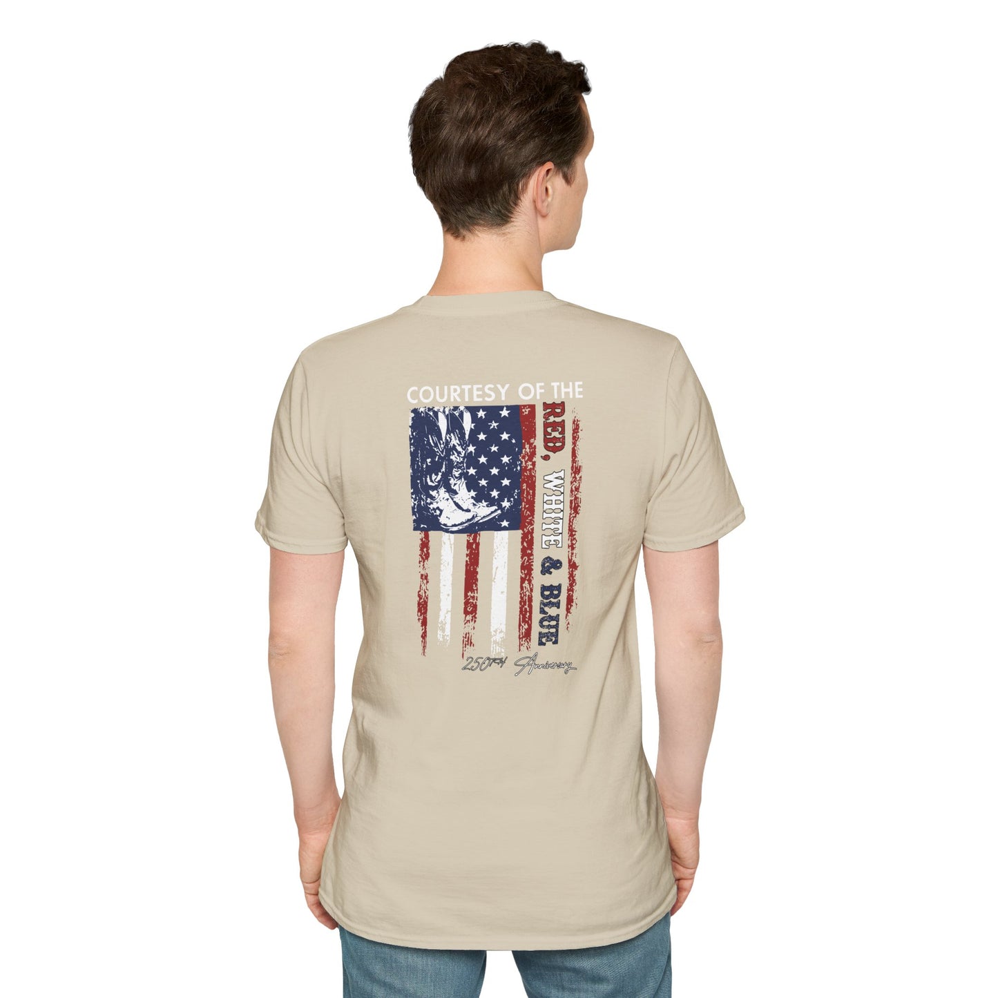 Courtesy of the Red White & Blue T-Shirt — Patriotic 4th of July American Flag Tee