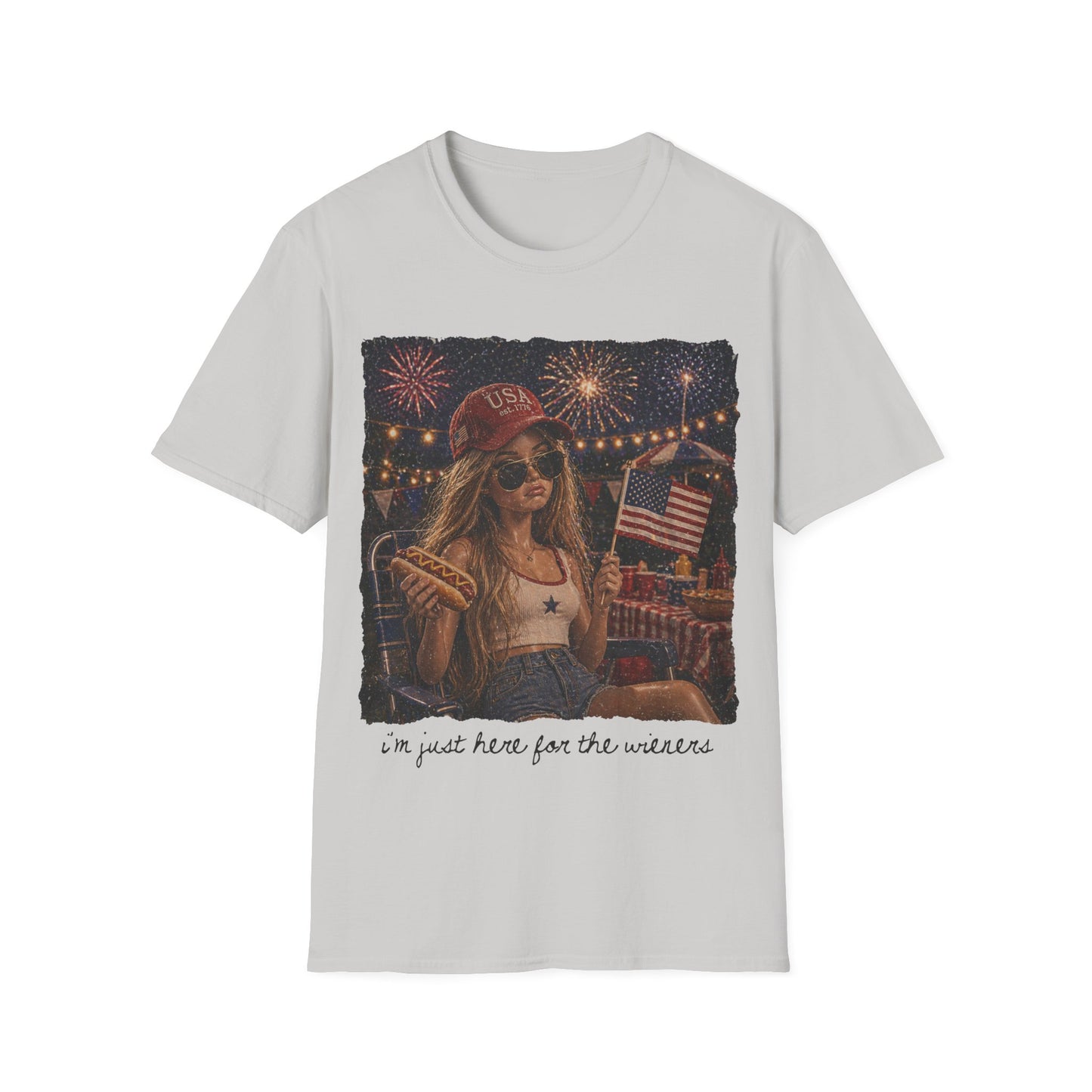 I'm only here for the Wieners Graphic T-Shirt- black