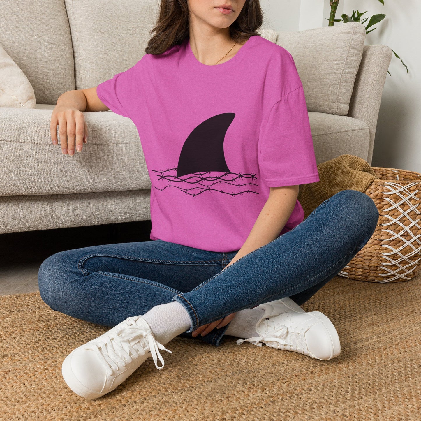 Shark Fin Graphic T-Shirt