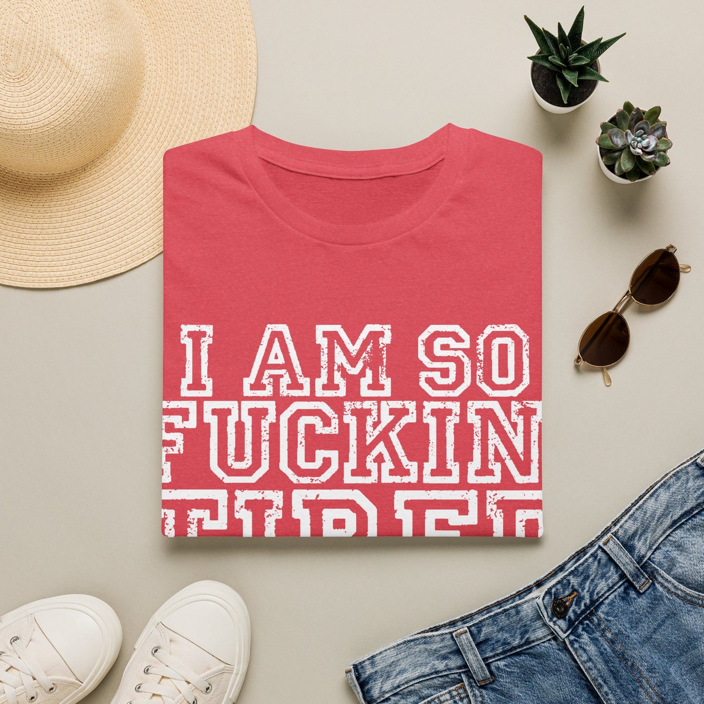 I Am So Fuckin' Tired Graphic T-Shirt — Bold Statement Tee for Sarcastic, Tired Vibes