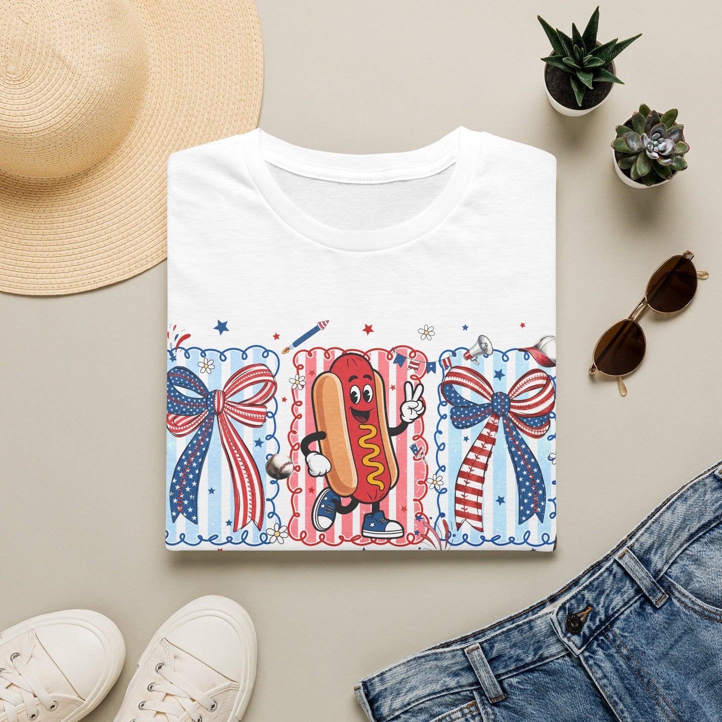 Patriotic 'I'm Just Here for the Wieners' T-Shirt