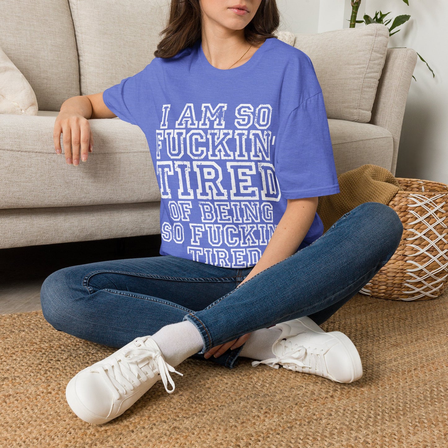 I Am So Fuckin' Tired Graphic T-Shirt — Bold Statement Tee for Sarcastic, Tired Vibes