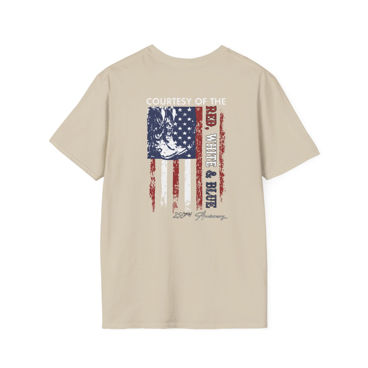 Courtesy of the Red White & Blue T-Shirt — Patriotic 4th of July American Flag Tee