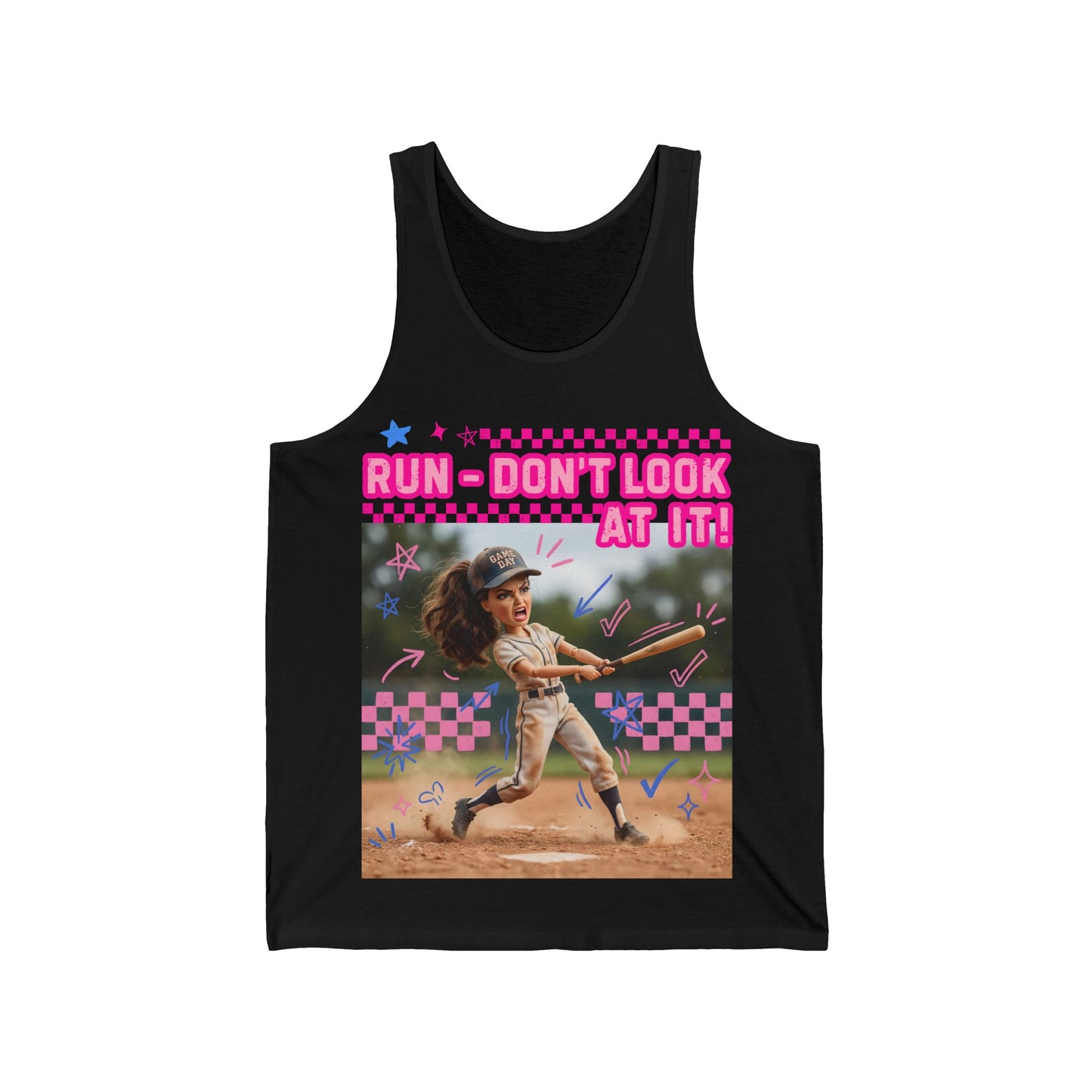 Softball Tank Top “Run Don’t Look at It!”