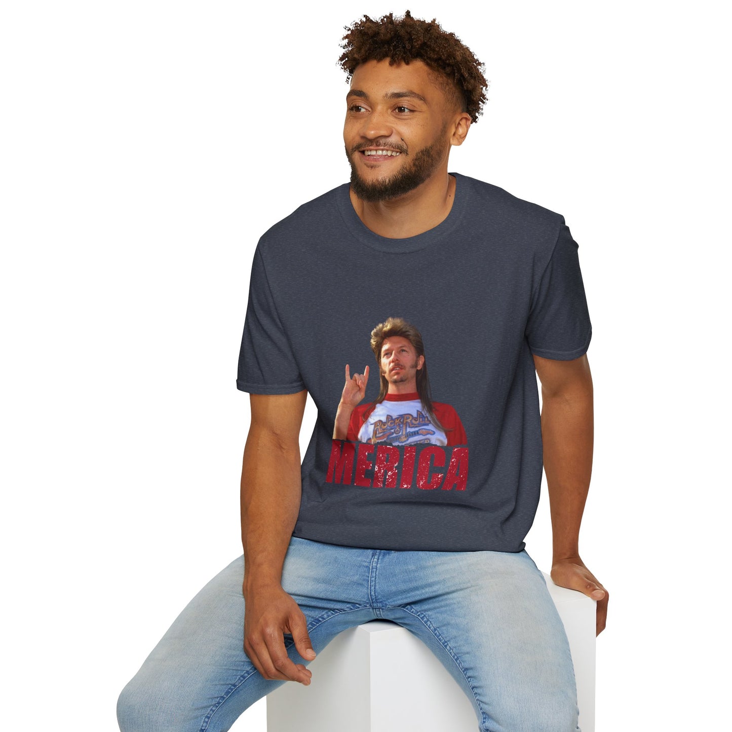 Merica Funny Mullet T-Shirt — Retro Patriotic Graphic Tee