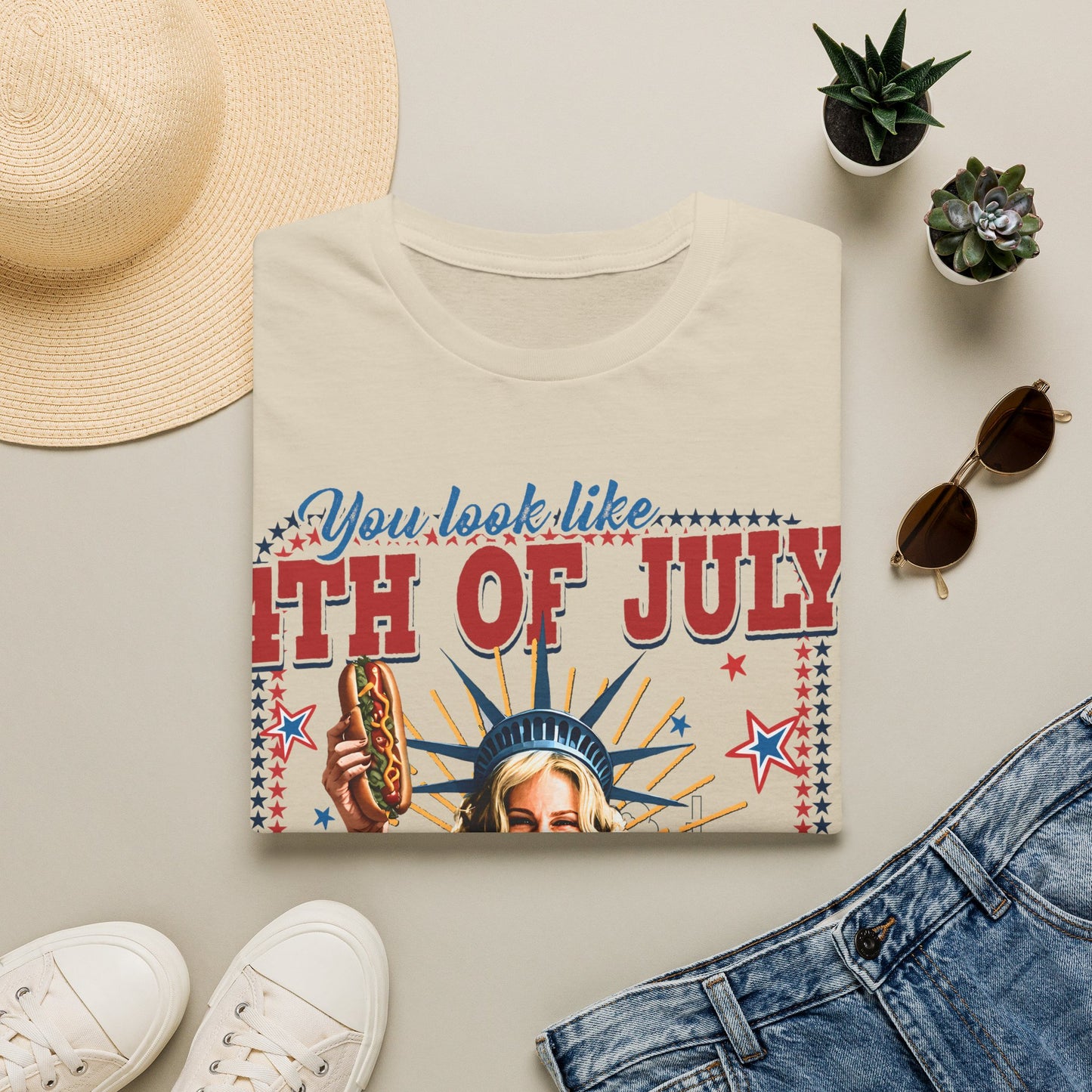 4th of July Hot Dog T-Shirt