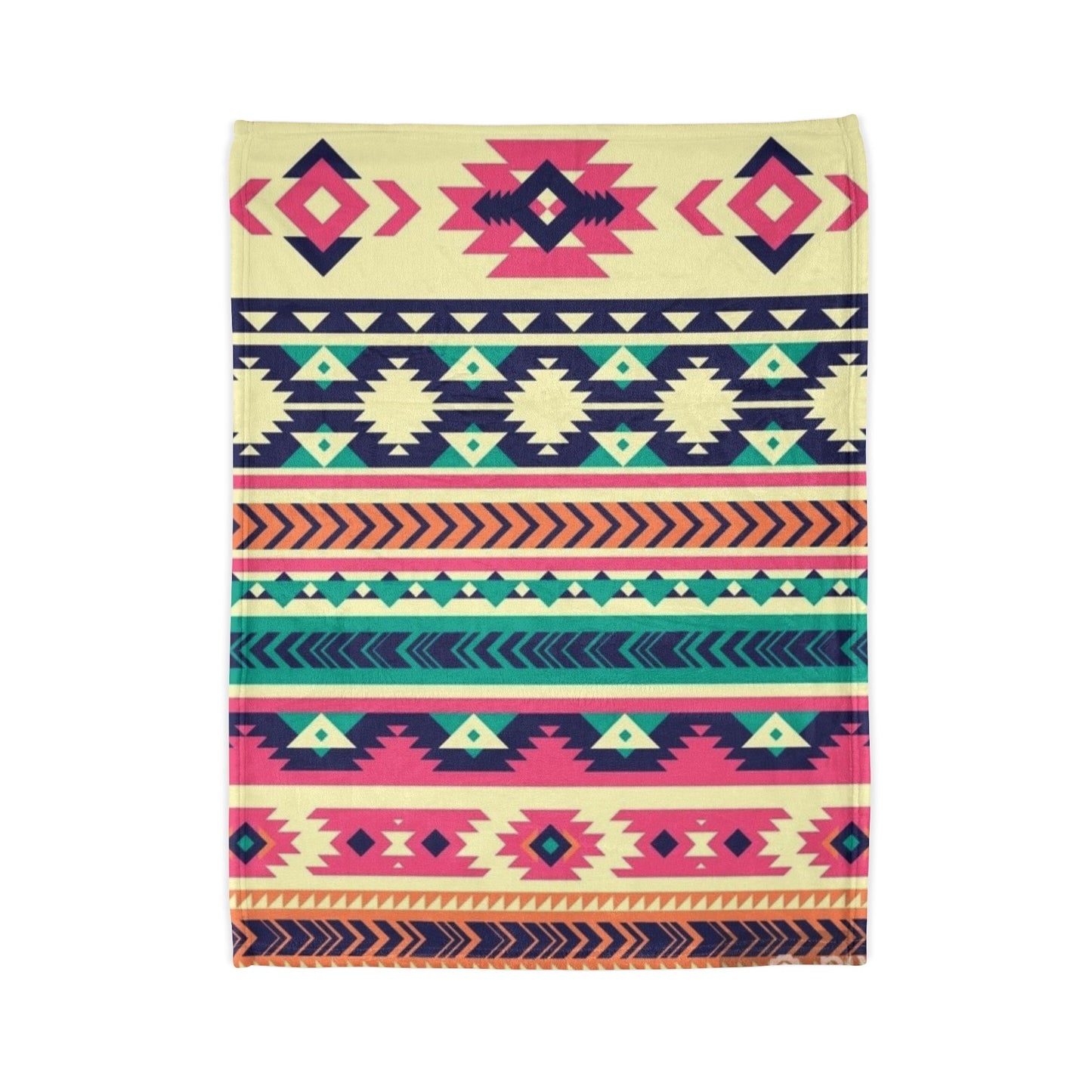 Southwest Aztec Pattern Throw Blanket — Colorful Geometric Tribal Design
