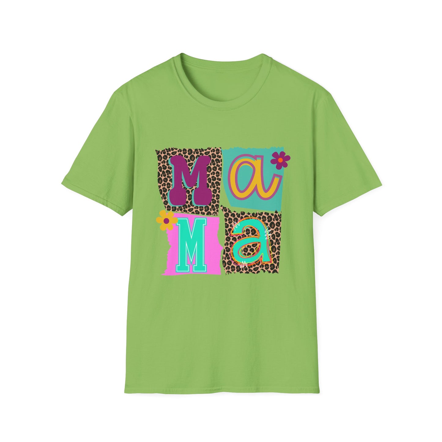 Mama Leopard Patchwork Graphic Tee