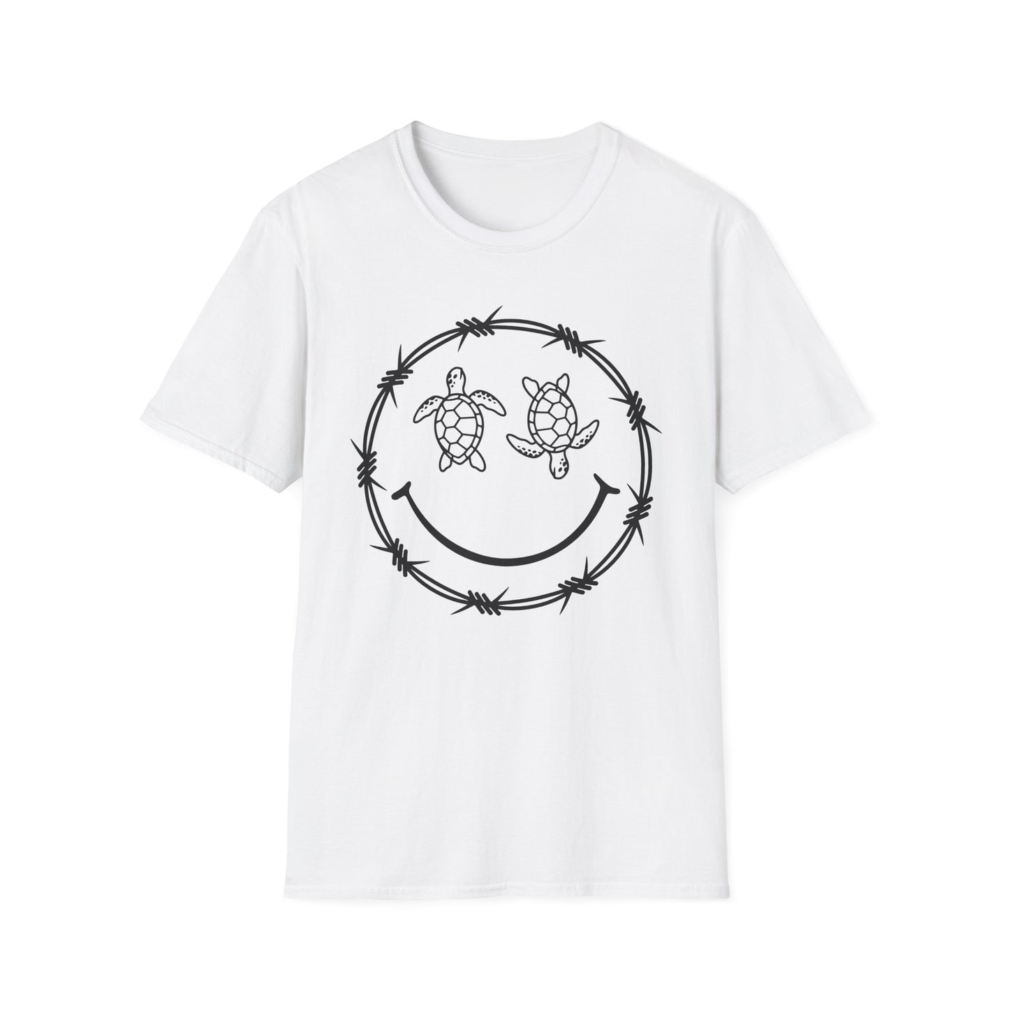 Sea Turtle Smile Graphic Tee (Barbed Wire Circle)