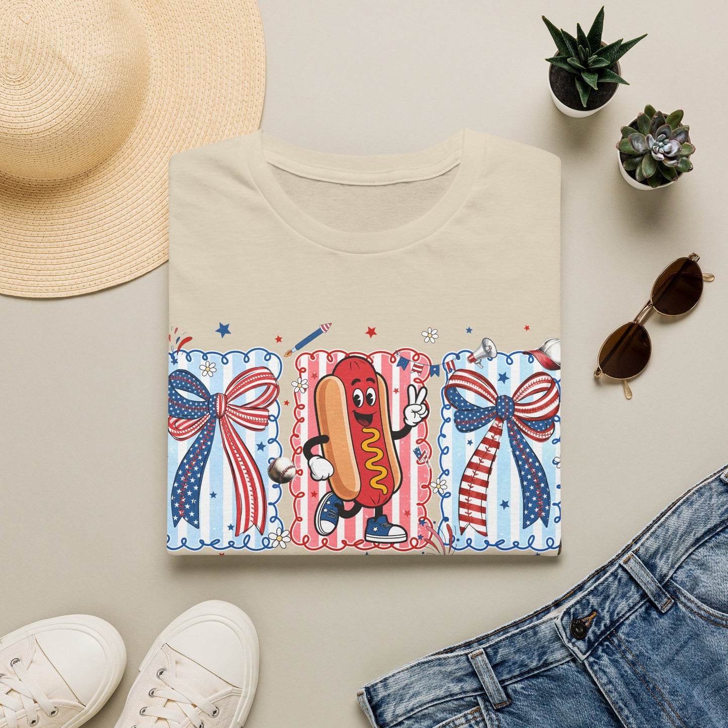 Patriotic 'I'm Just Here for the Wieners' T-Shirt