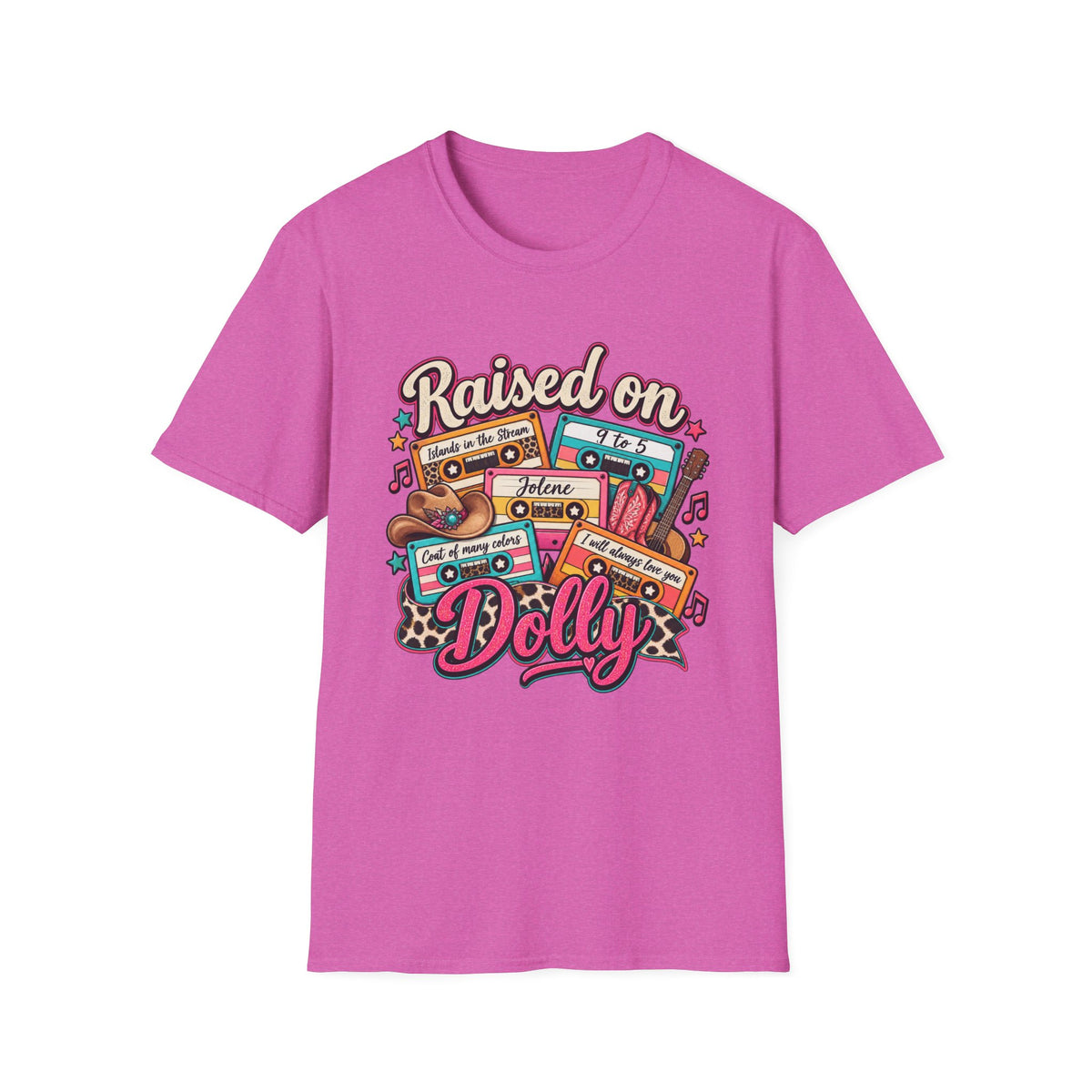 Raised on Dolly Vintage Cassette Country Music T-Shirt