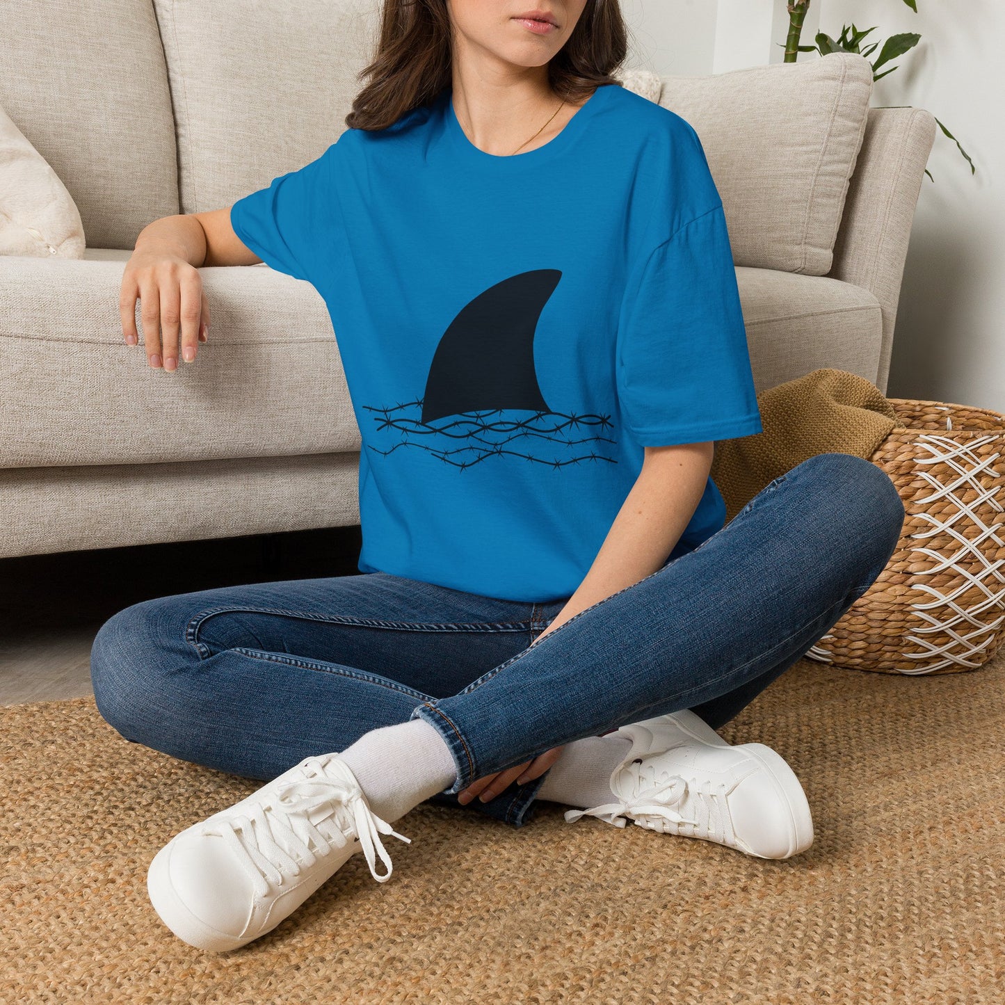 Shark Fin Graphic T-Shirt
