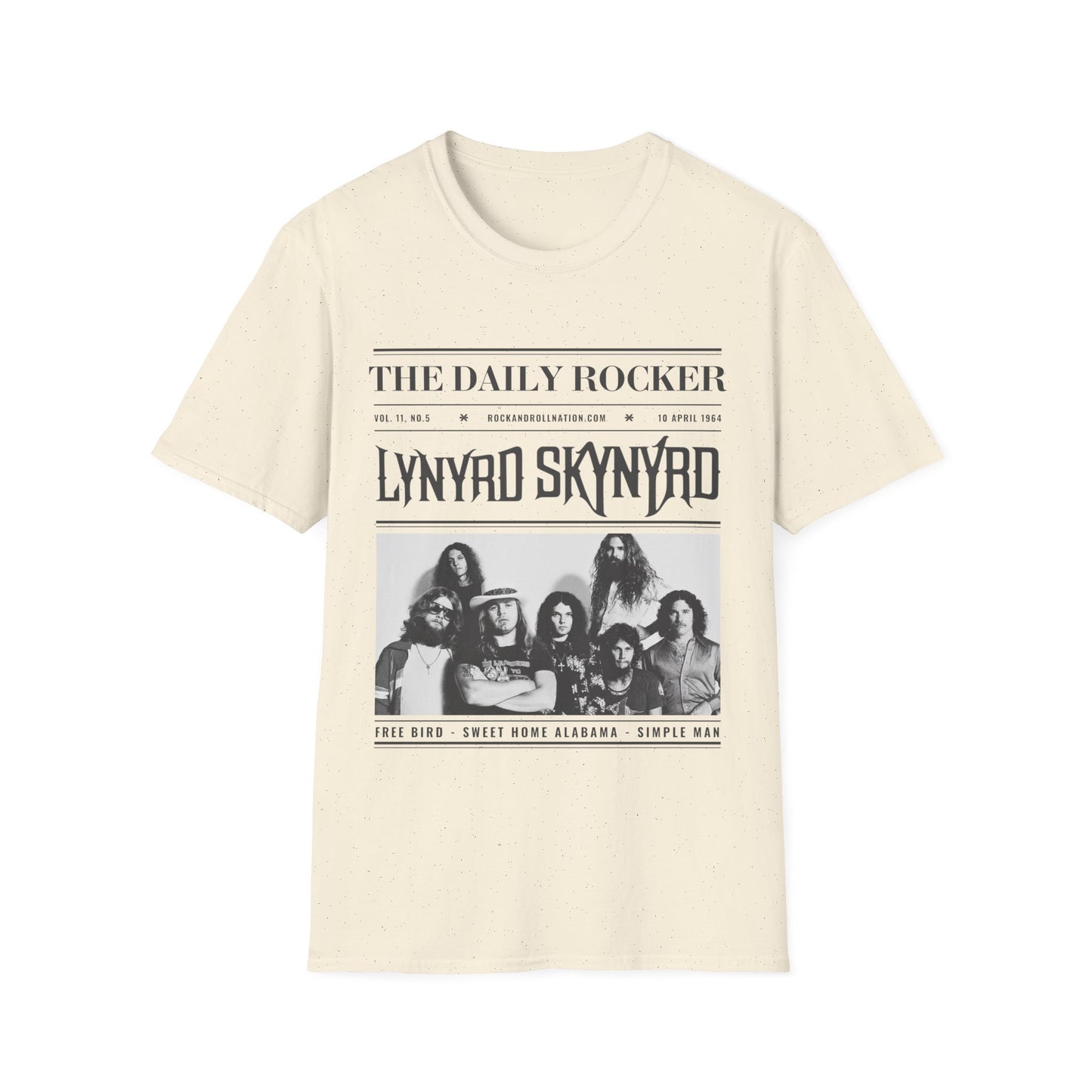 Lynyrd Skynyrd Vintage Band T-Shirt — 'The Daily Rocker' Newspaper Poster