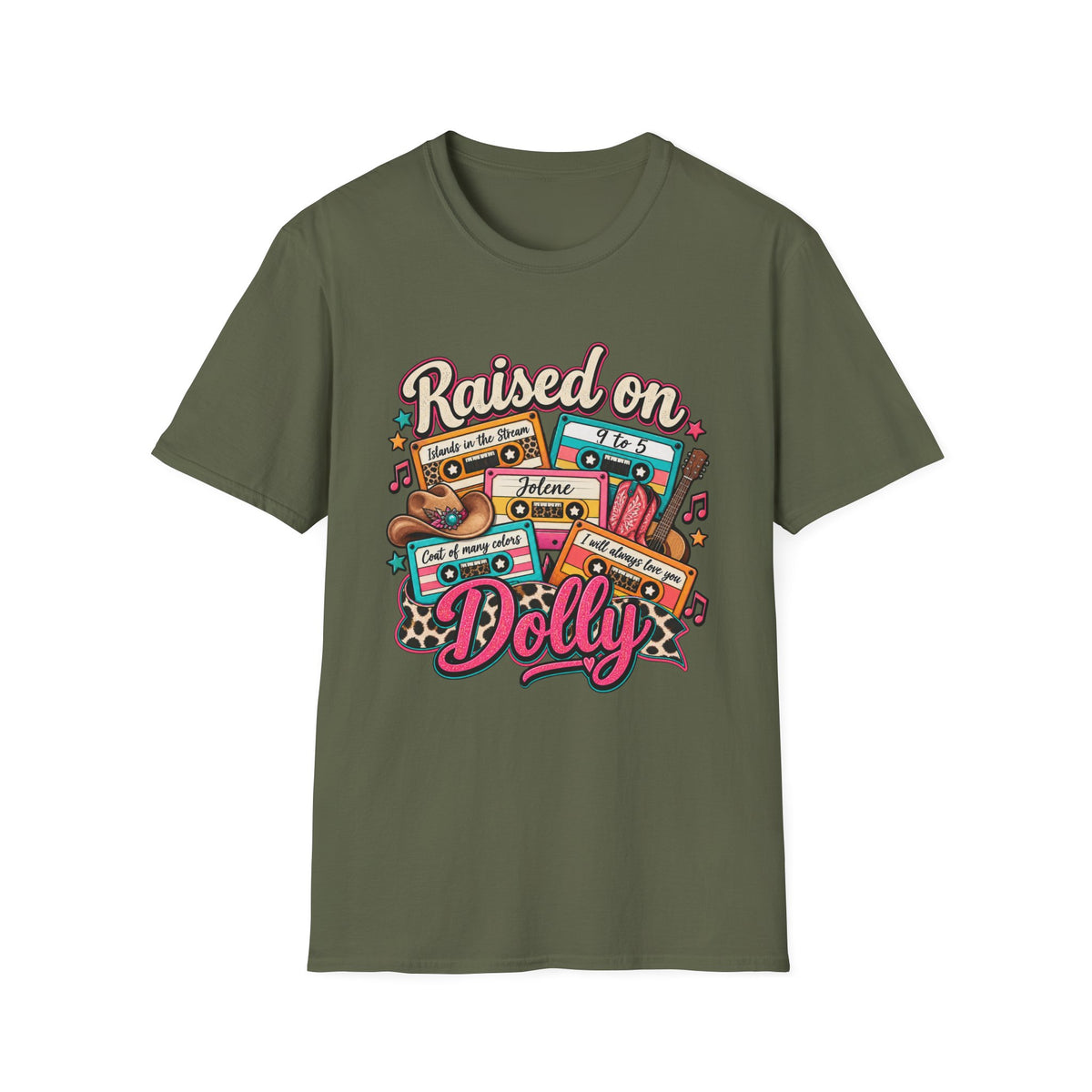 Raised on Dolly Vintage Cassette Country Music T-Shirt