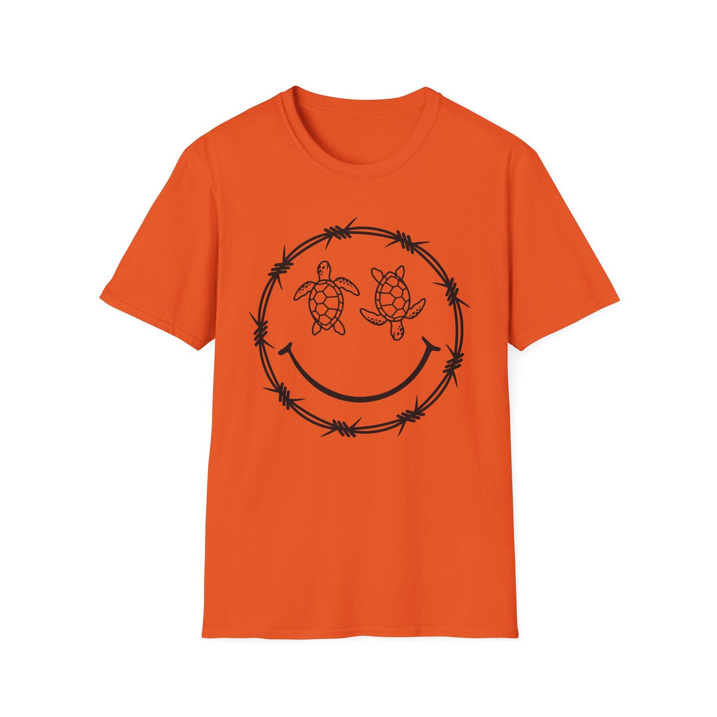 Sea Turtle Smile Graphic Tee (Barbed Wire Circle)