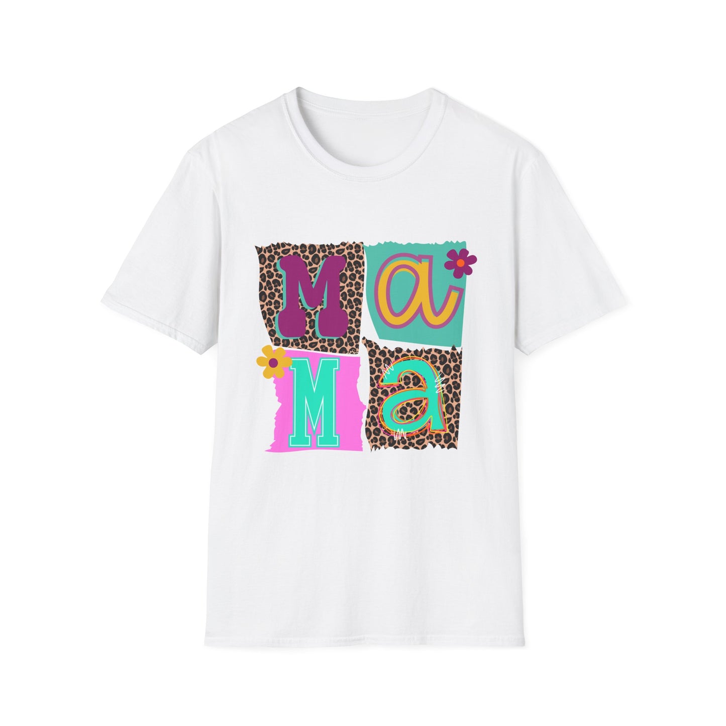 Mama Leopard Patchwork Graphic Tee