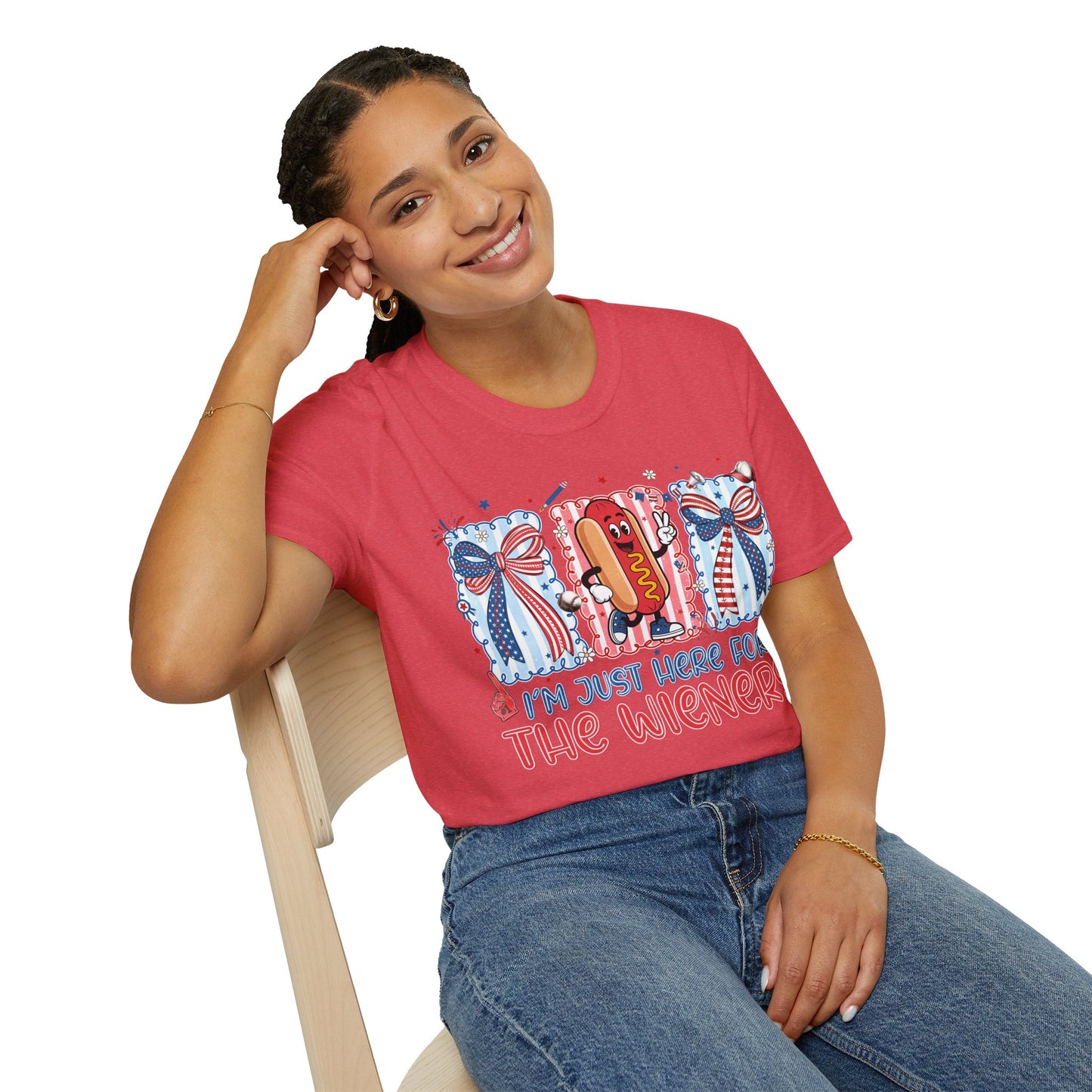 Patriotic 'I'm Just Here for the Wieners' T-Shirt
