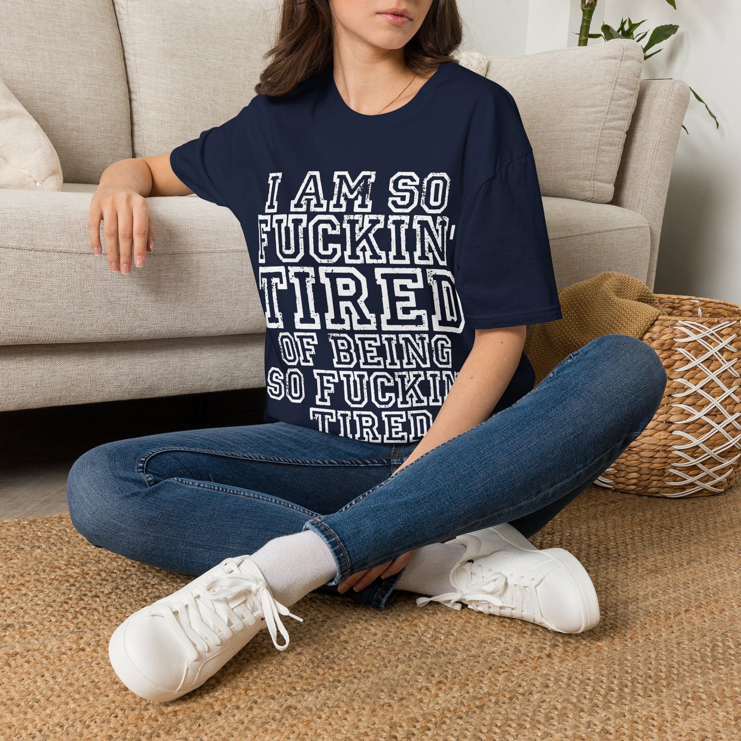 I Am So Fuckin' Tired Graphic T-Shirt — Bold Statement Tee for Sarcastic, Tired Vibes