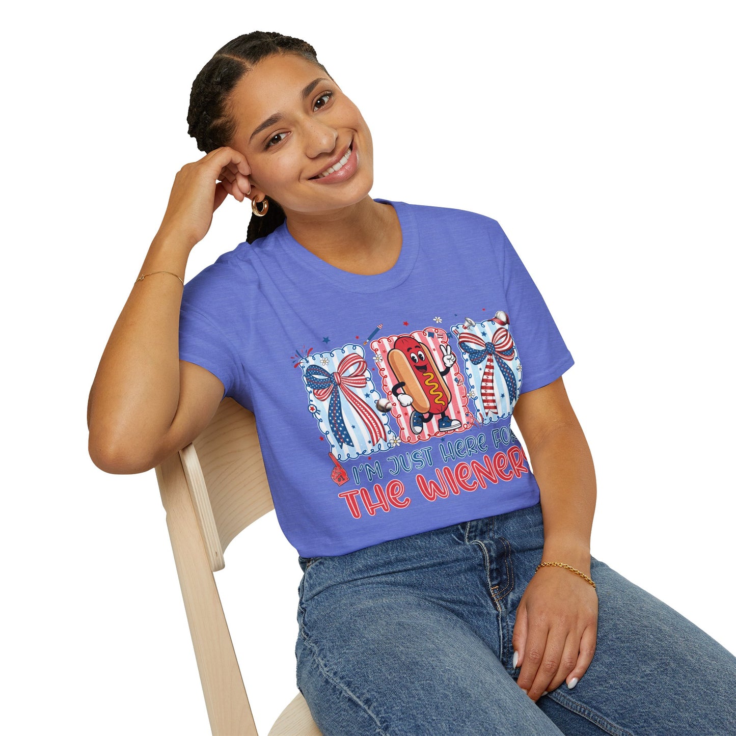 Patriotic 'I'm Just Here for the Wieners' T-Shirt