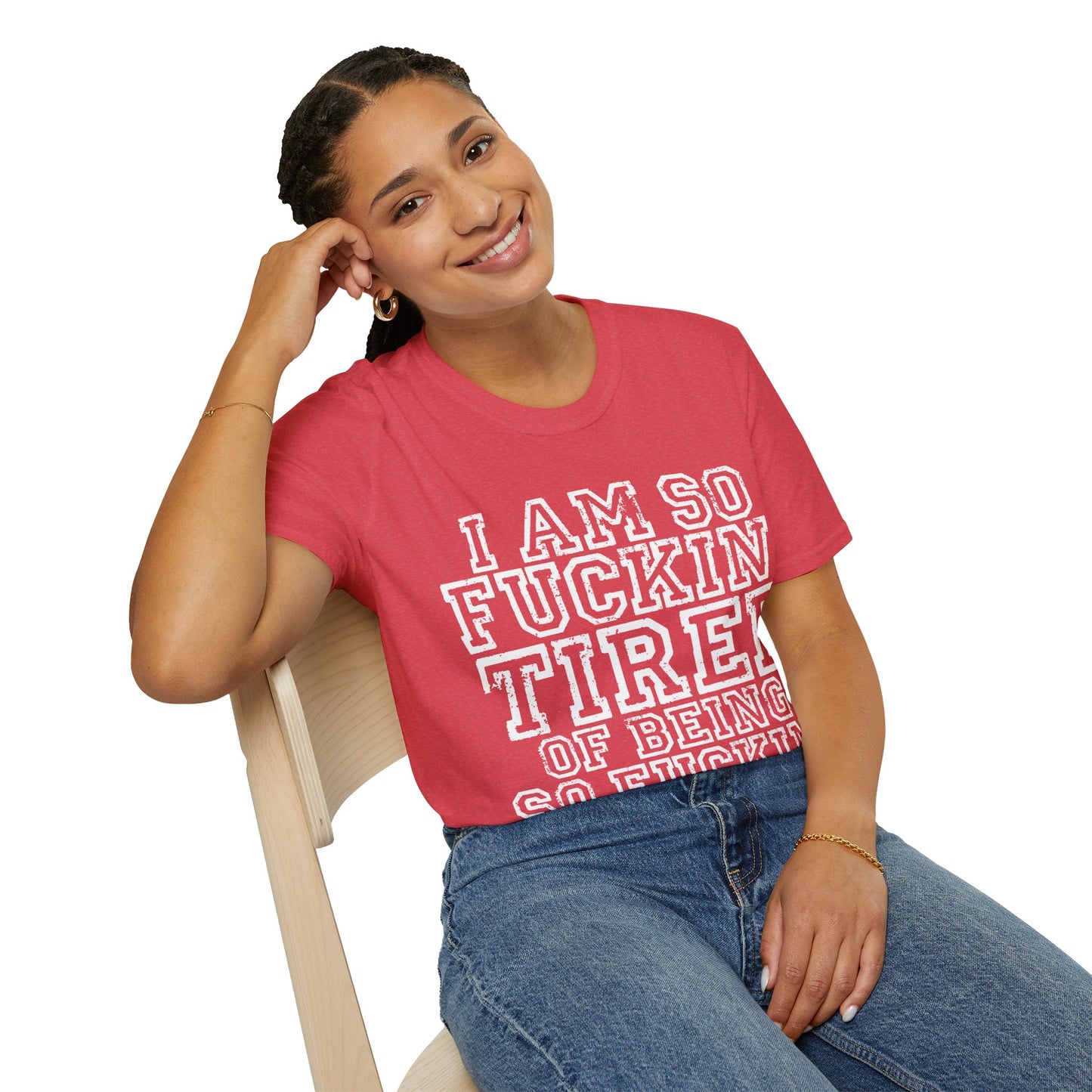 I Am So Fuckin' Tired Graphic T-Shirt — Bold Statement Tee for Sarcastic, Tired Vibes