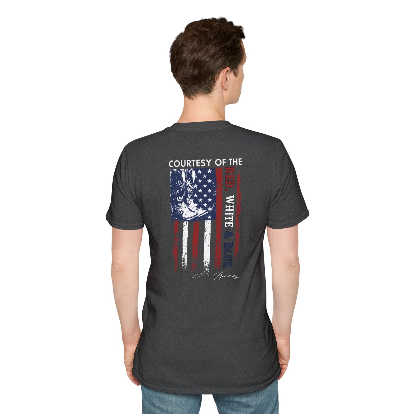 Courtesy of the Red White & Blue T-Shirt — Patriotic 4th of July American Flag Tee