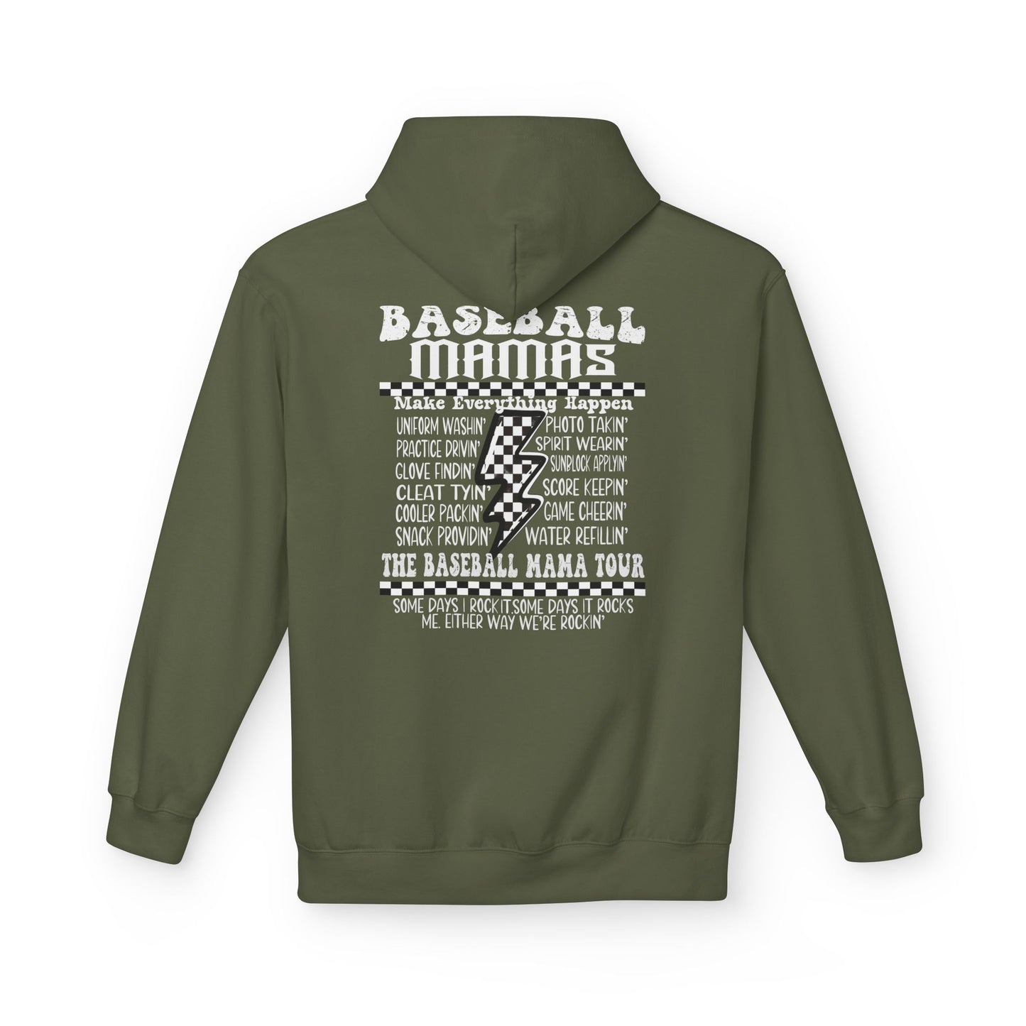 Baseball Mamas Hoodie — Vintage Tour Tee Style Hooded Sweatshirt
