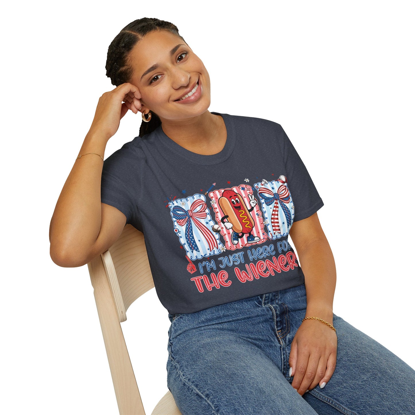 Patriotic 'I'm Just Here for the Wieners' T-Shirt