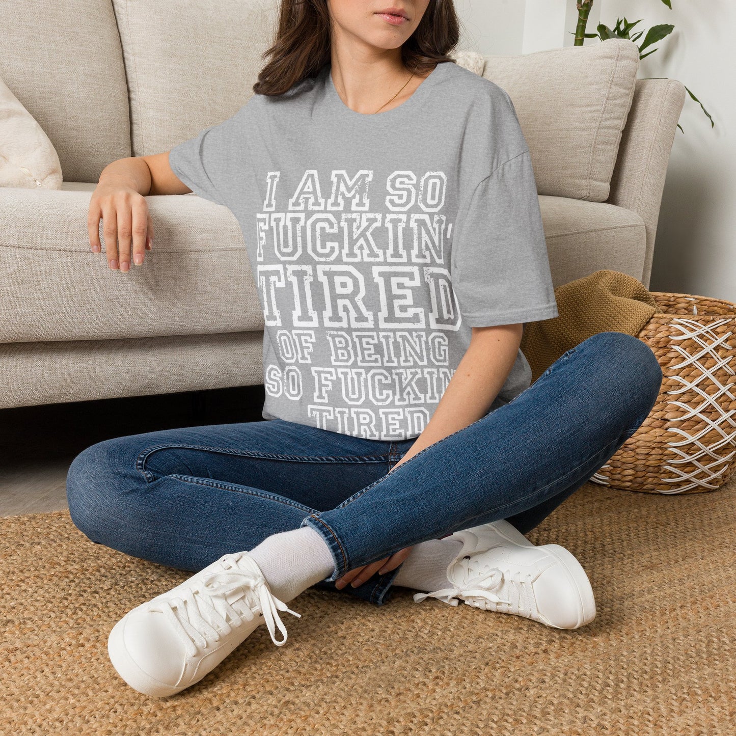 I Am So Fuckin' Tired Graphic T-Shirt — Bold Statement Tee for Sarcastic, Tired Vibes